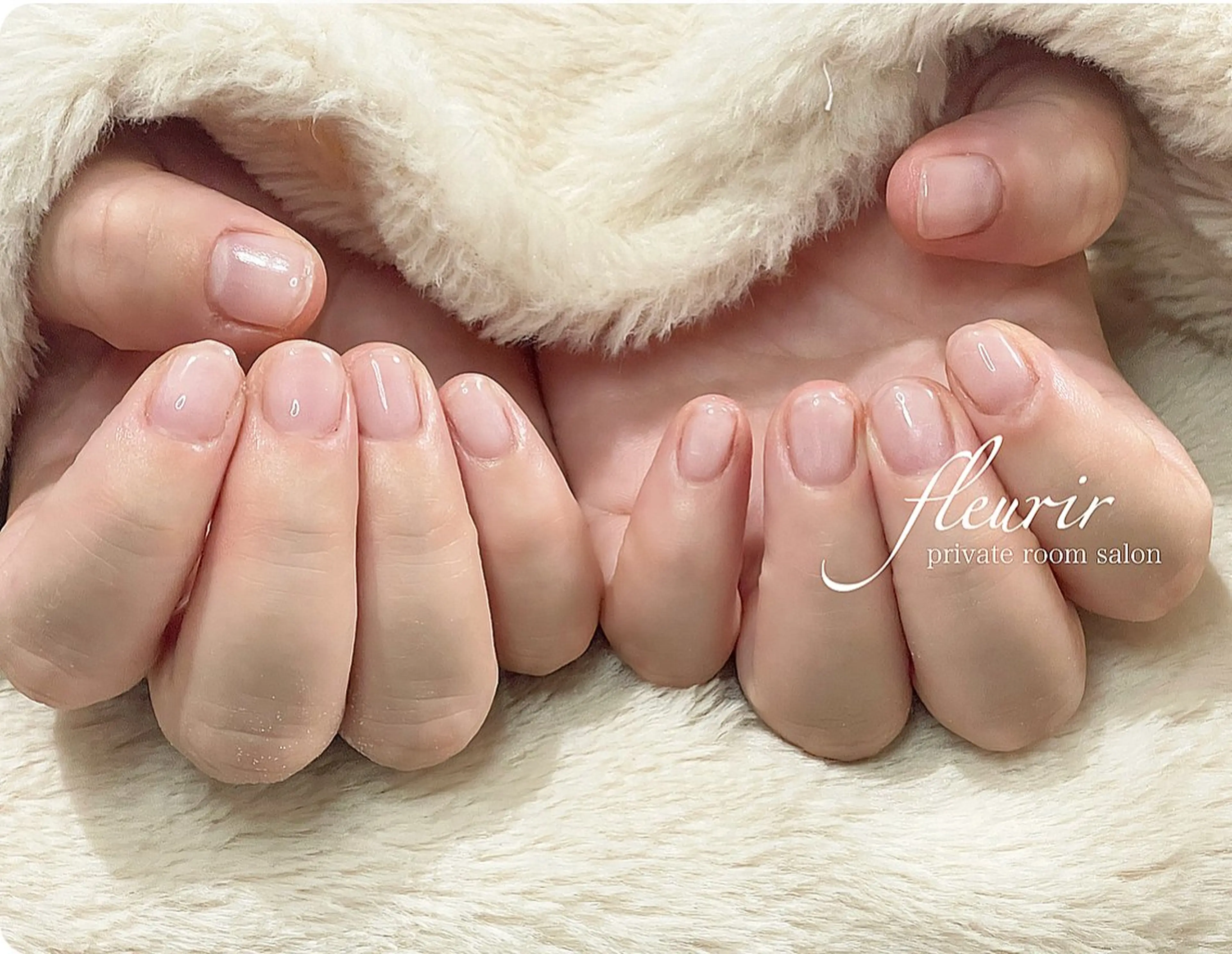 ネイル クリアネイル ジェルネイル 卒業式 ハンドネイル フルリール 【プライベートサロンのネイルデザイン