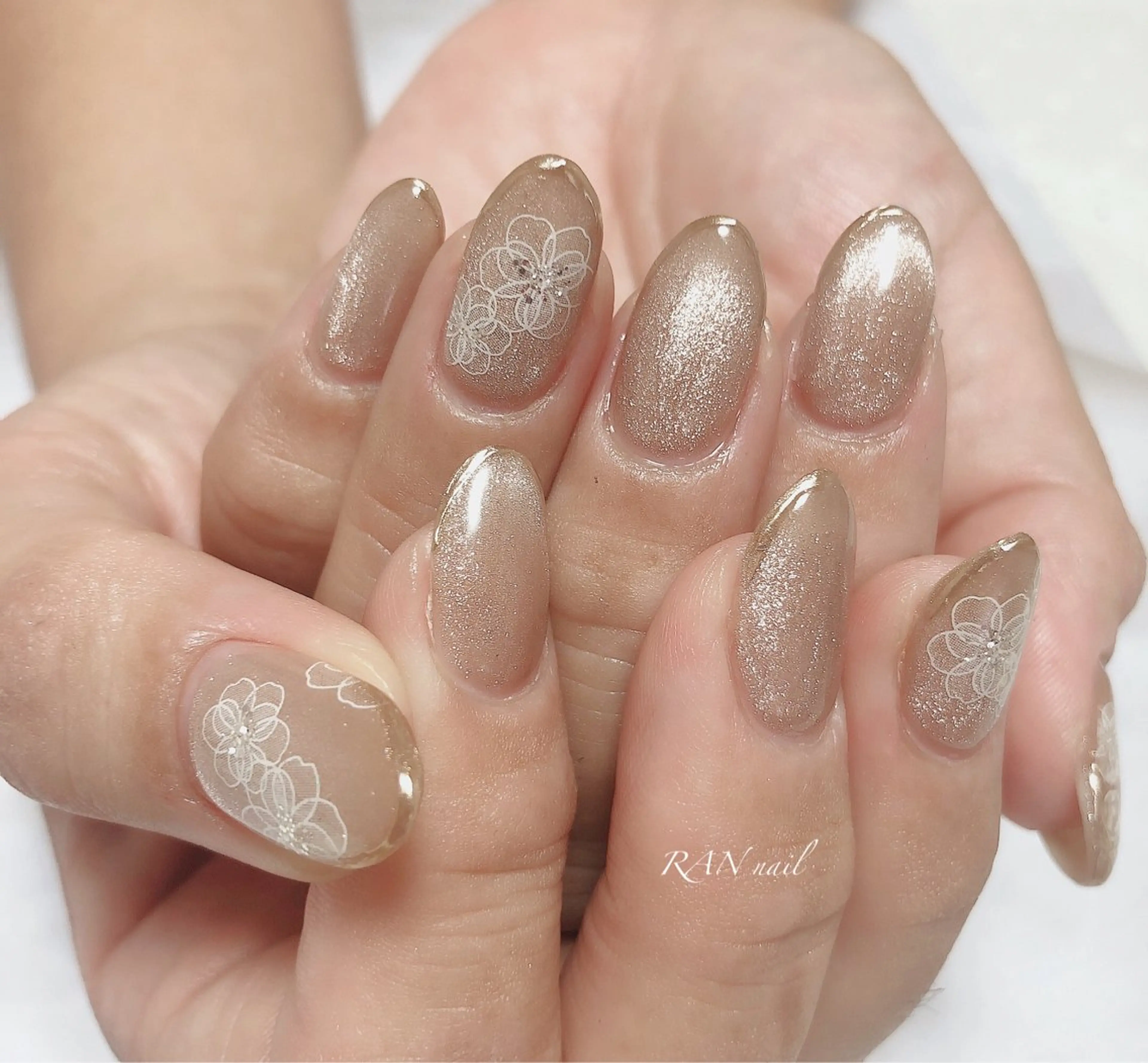 ネイル アートネイル オーロラネイル フラワーネイル マグネットネイル ミラーネイル RAN nail 〜ランネイル〜所属・RAN nailのネイルデザイン