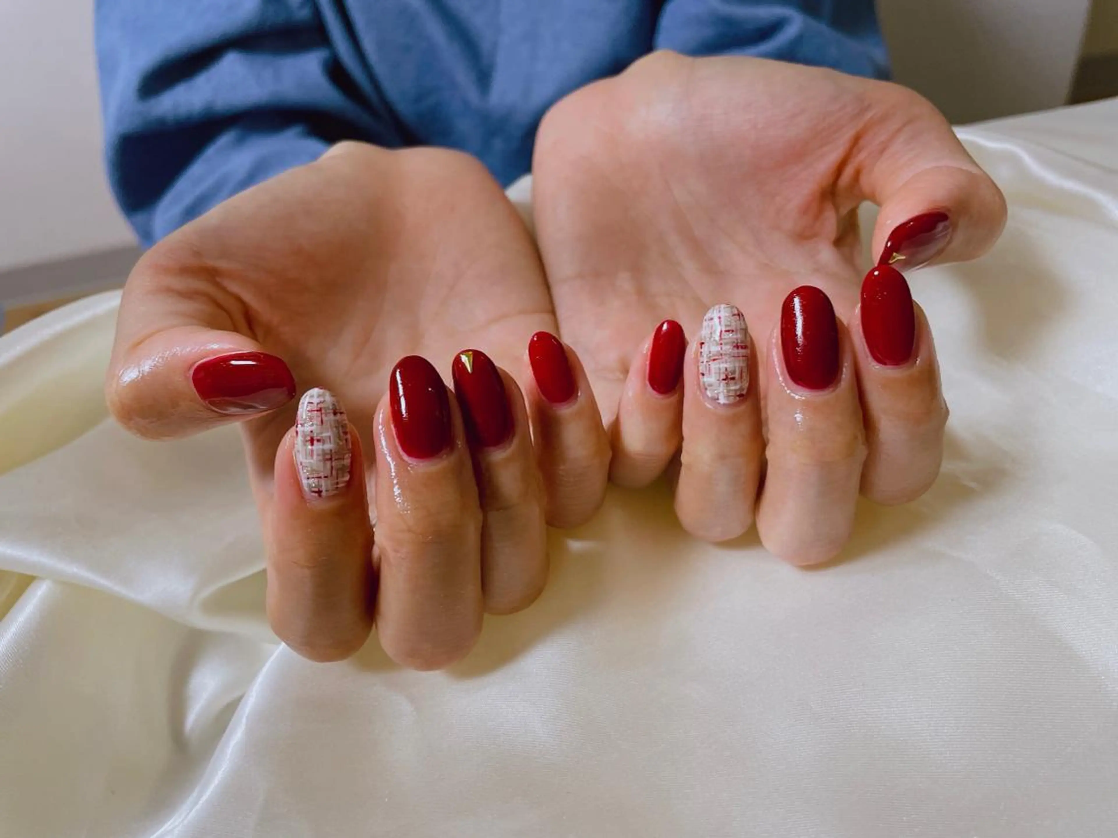 ネイル ツイードネイル kikinail 溝の口のネイルデザイン