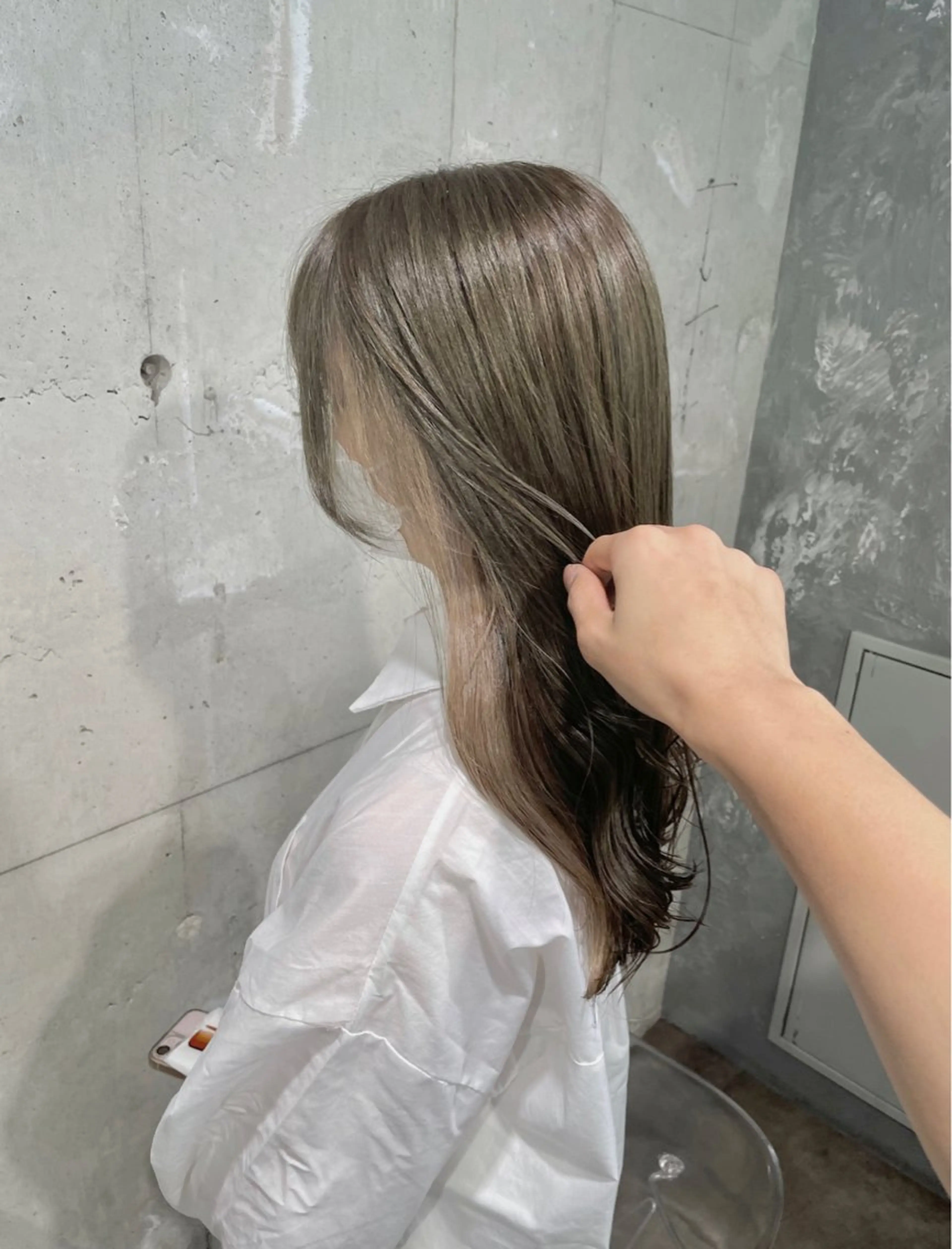 ミディアム カラー ヘアカラー トリートメント ヘッドスパ ヘアセット ベージュカラー💖 やすひろのヘアスタイル