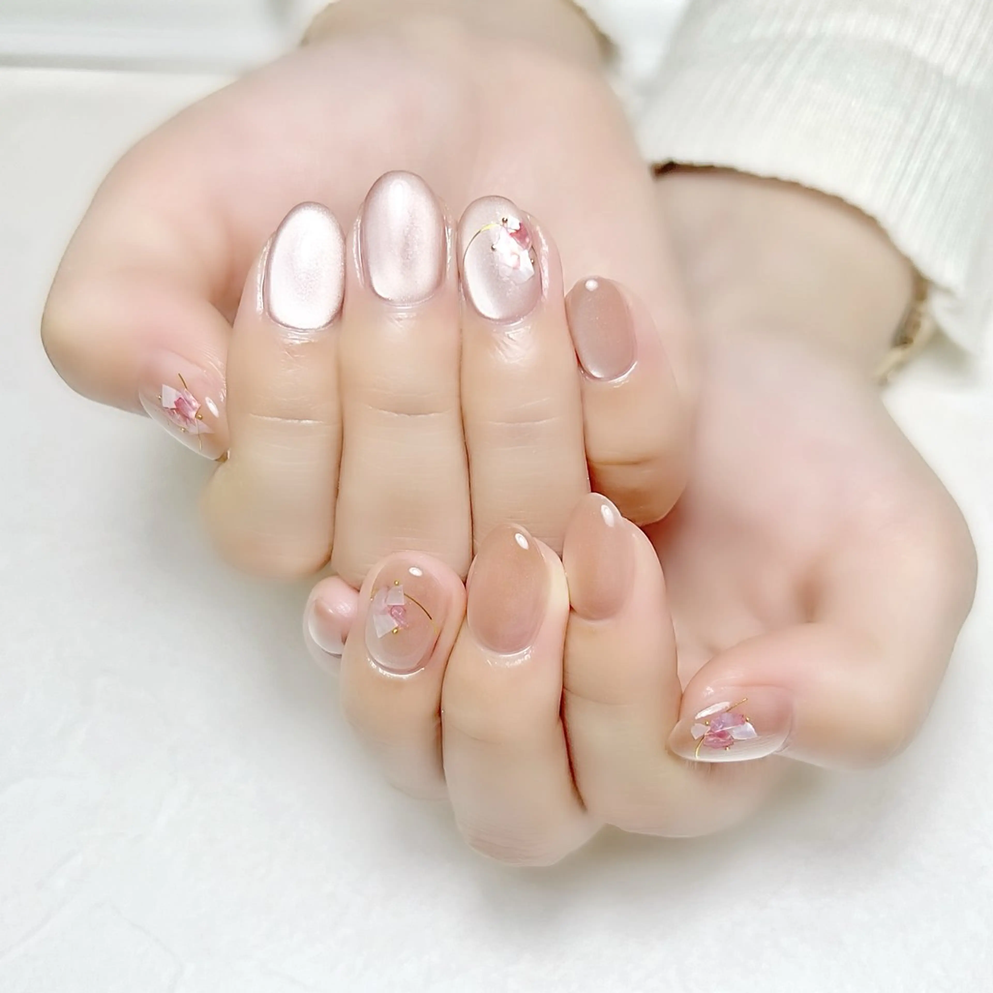 ネイル マグネットネイル オフィスネイル ワンカラーネイル rouse nail RISATOのネイルデザイン