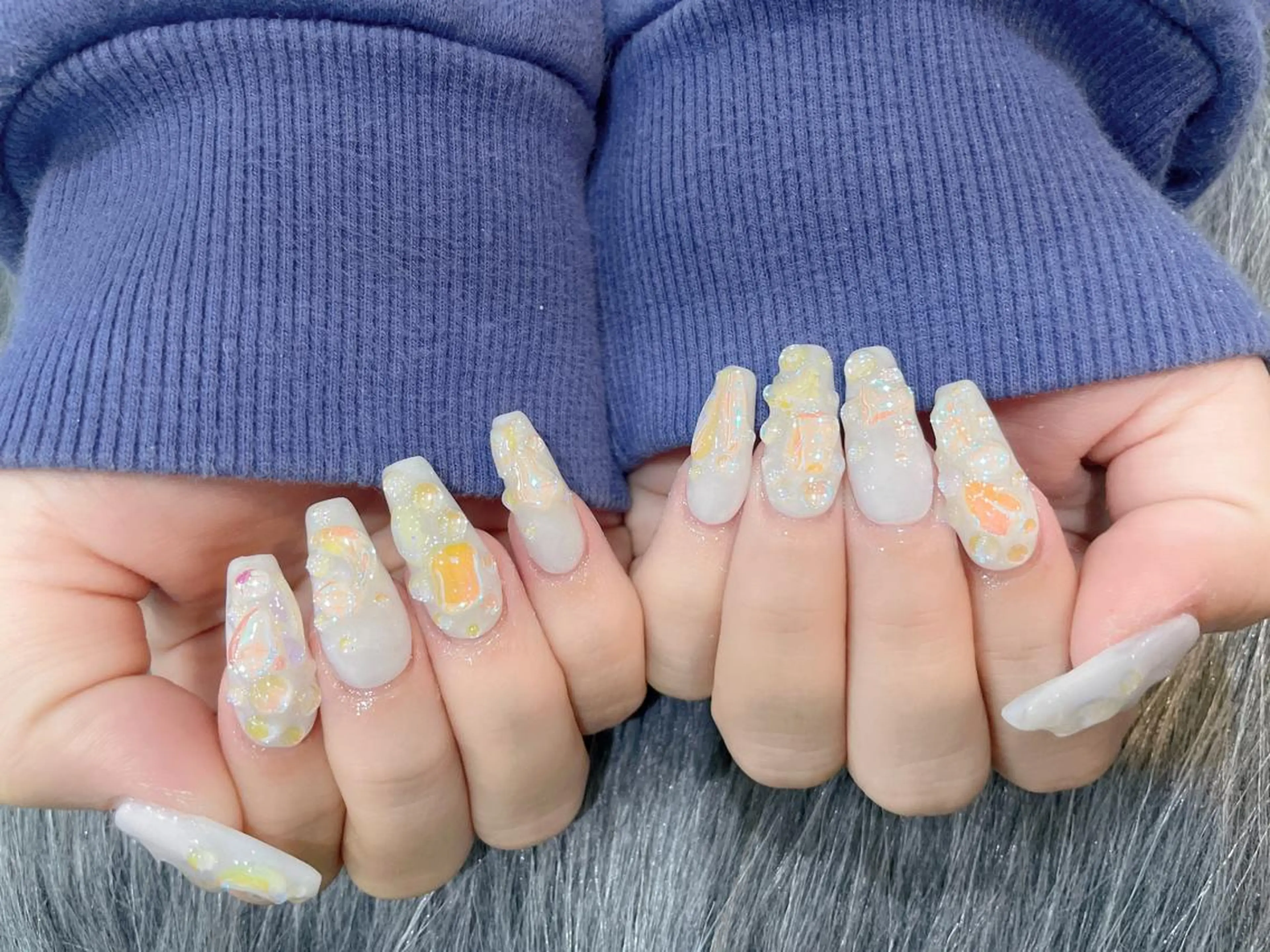 ミディアム ネイル ハンドネイル 《LB》ラブリエ Nail&eyeのマツエク・マツパデザイン