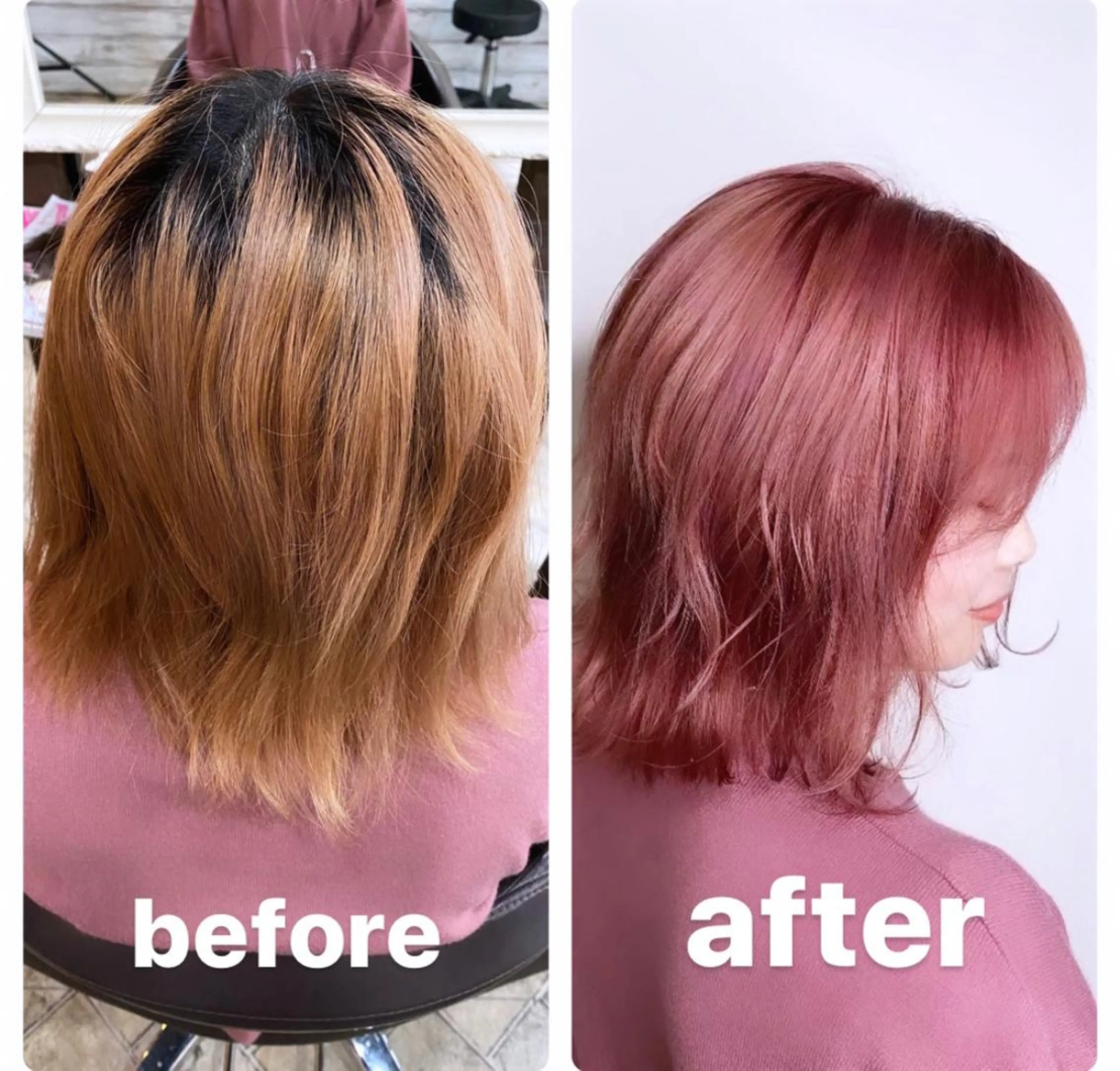 ショート カラー ヘアアレンジ ピンクカラー アイラッシュ/美容室 個室/瀬戸 一菜のヘアスタイル