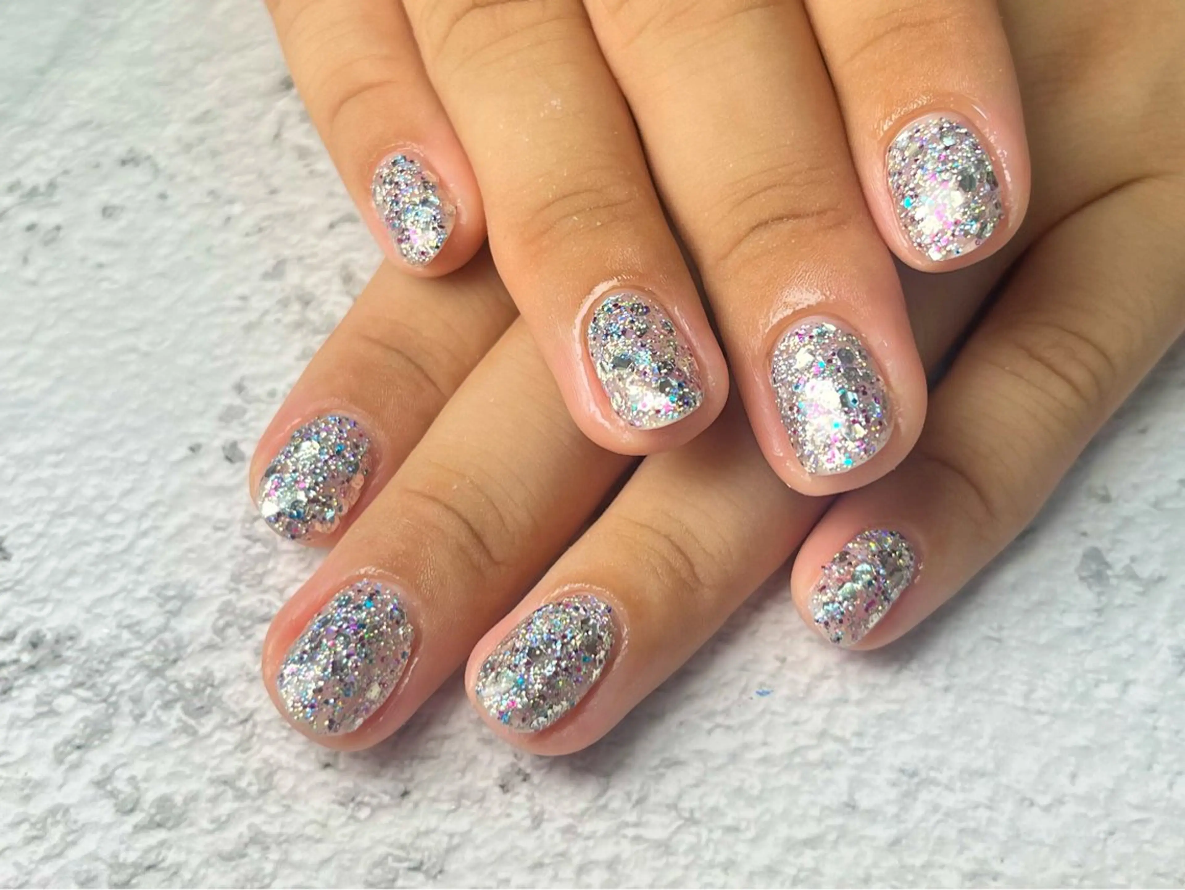 ネイル キラキラネイル ワンカラーネイル Queen nail 北堀江 ASUKAのネイルデザイン