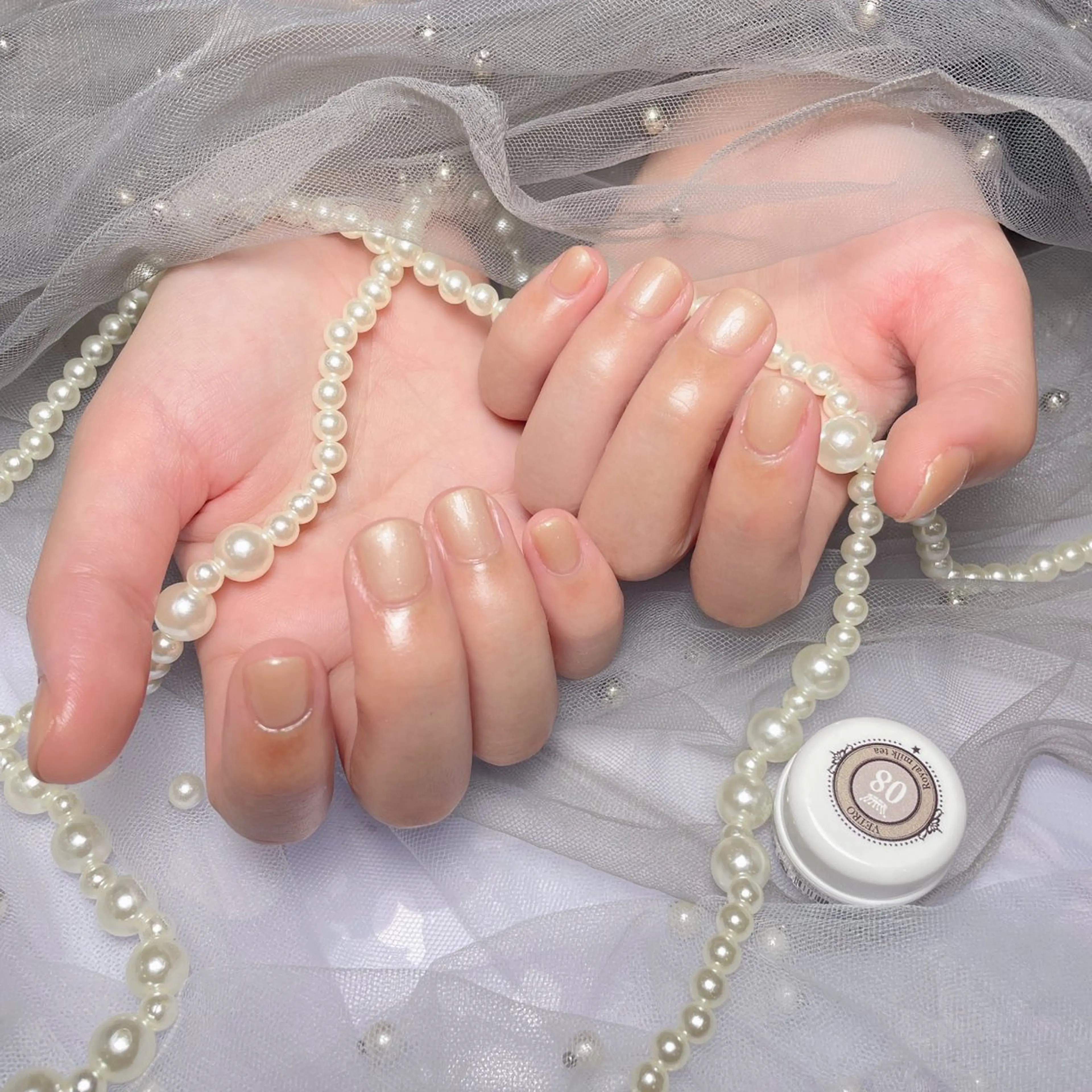 ネイル ラメ(グリッター) ワンカラーネイル ピンク M2 beauty Hoshinaのネイルデザイン