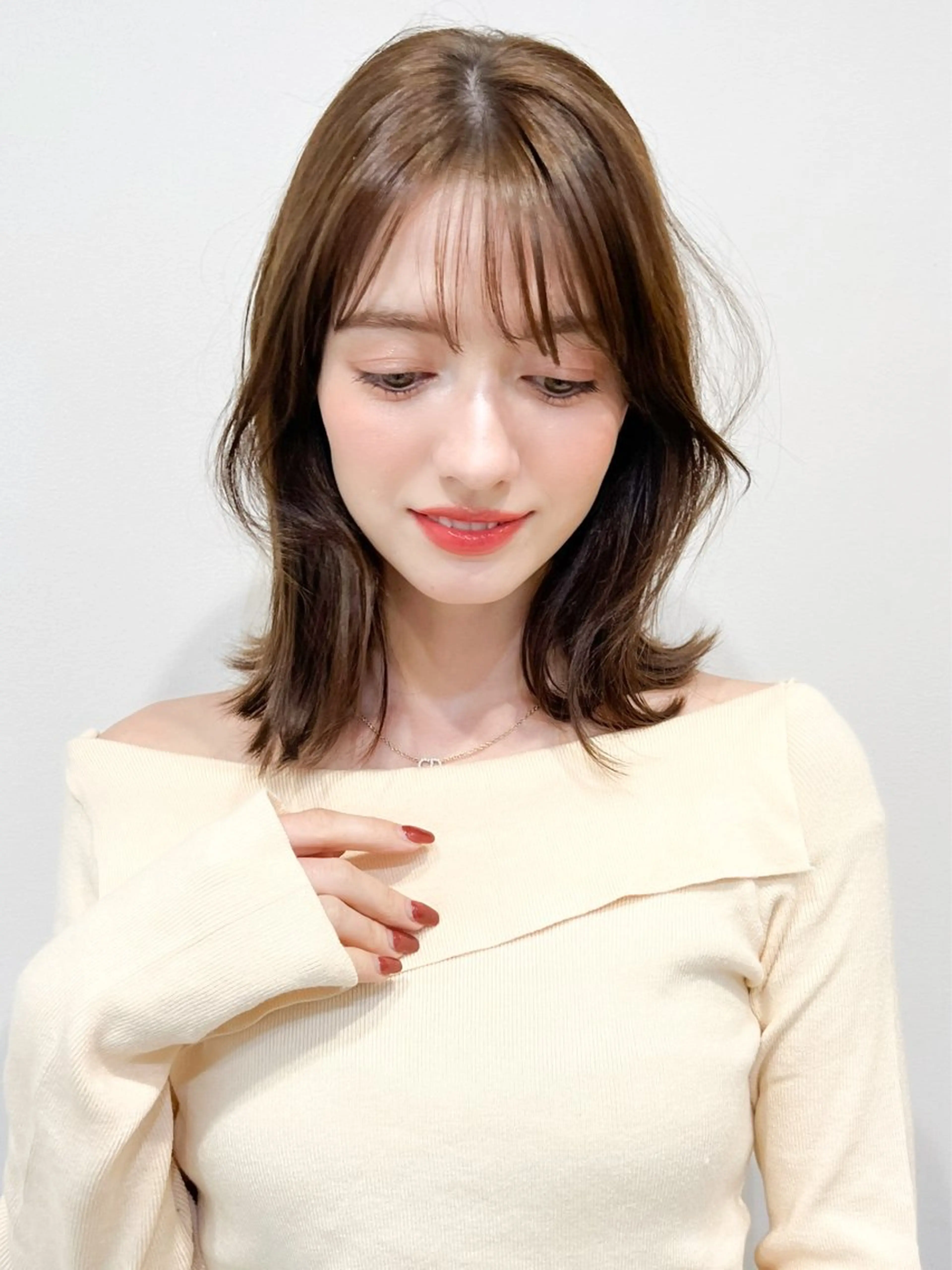 セミロング miho 🫧sheerカラーのヘアスタイル