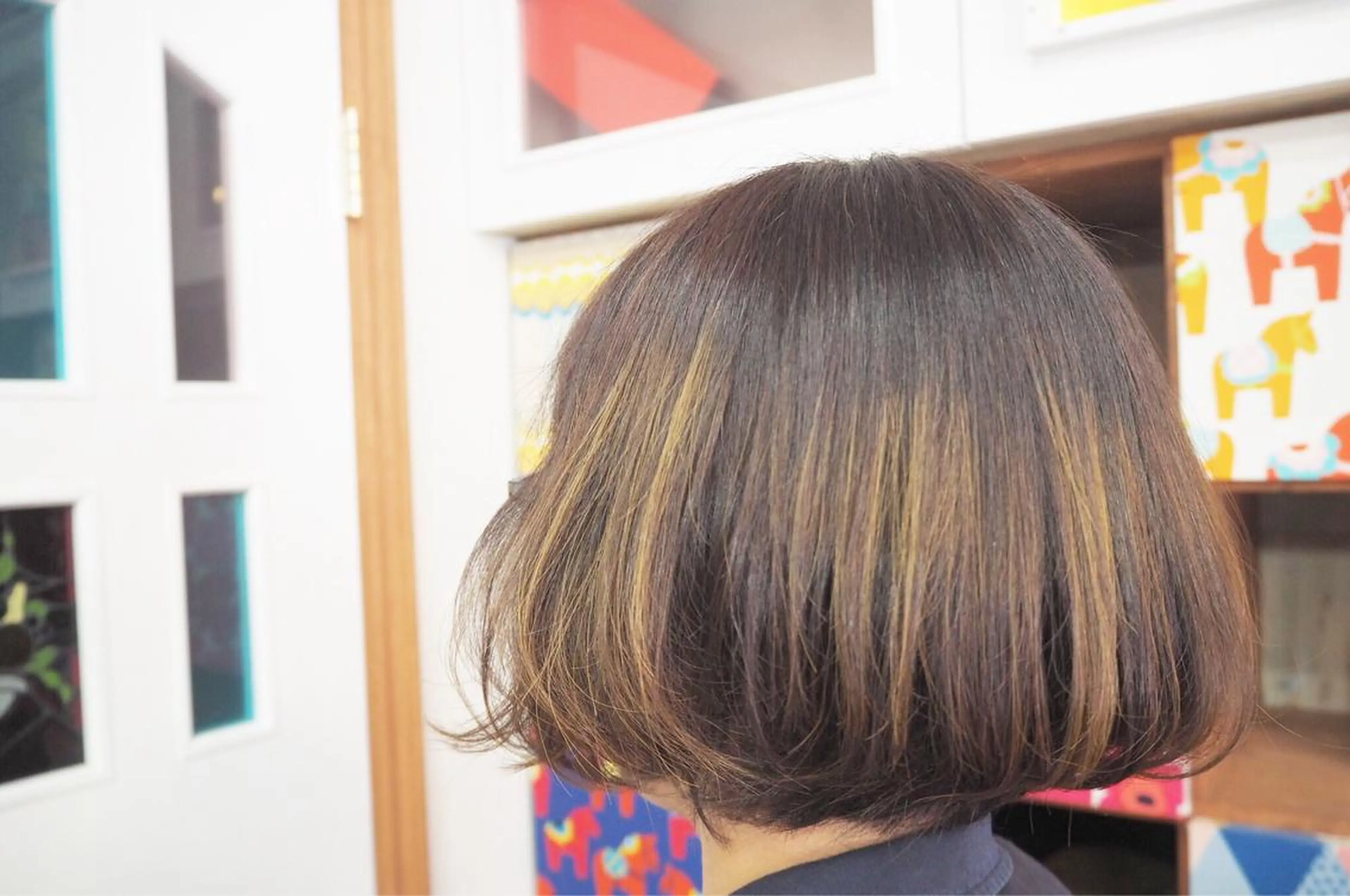 ミディアム イエローカラー ポルタカリーナサロン yukariのヘアスタイル