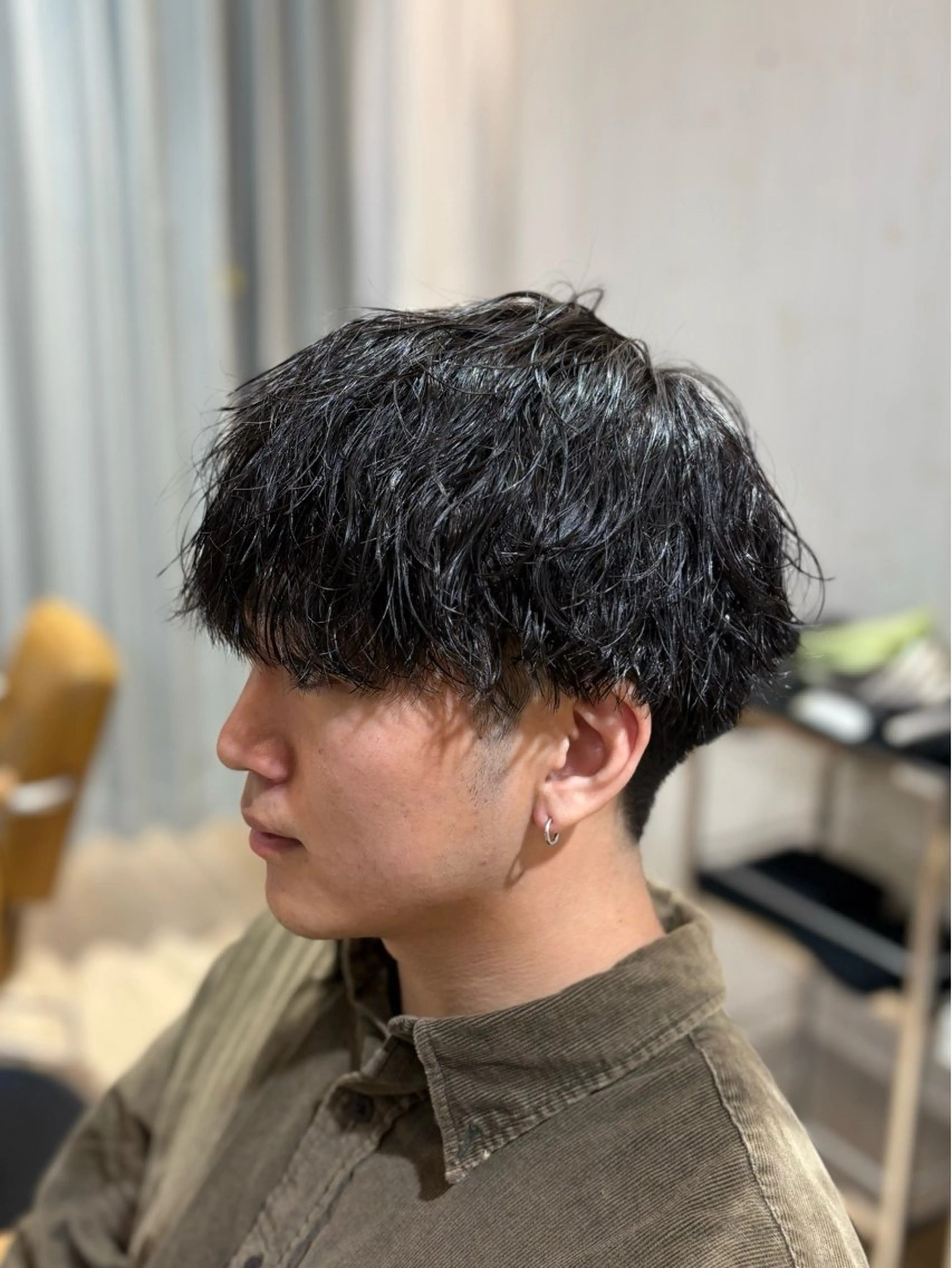 パーマ メンズ カット パーマ メンズカット/センタ ーパート /マミヤのヘアスタイル