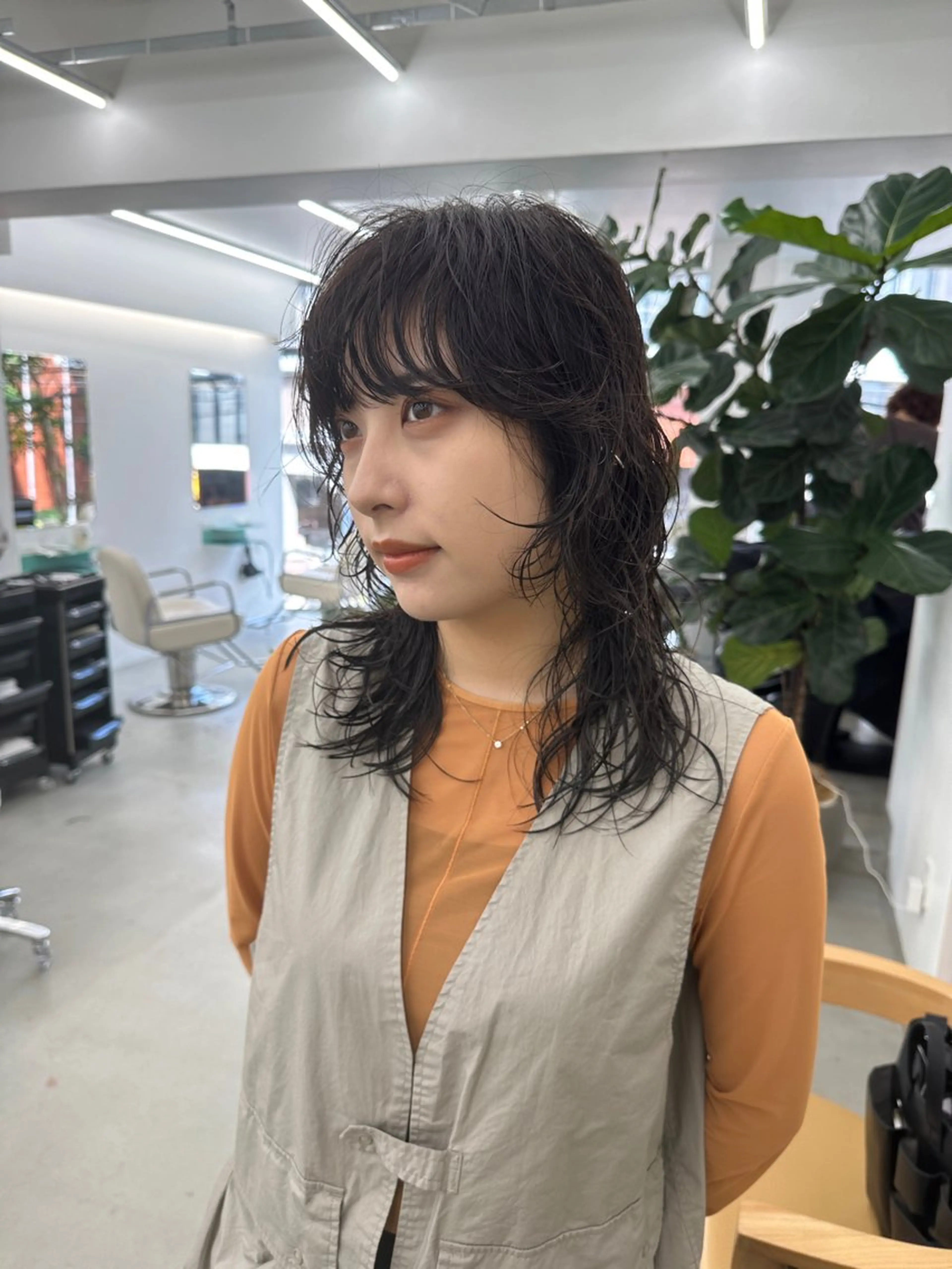 ロング パーマ レイヤーカット カット パーマ トリートメント ボブ/レイヤー/ケア パーマ/リュウタのヘアスタイル