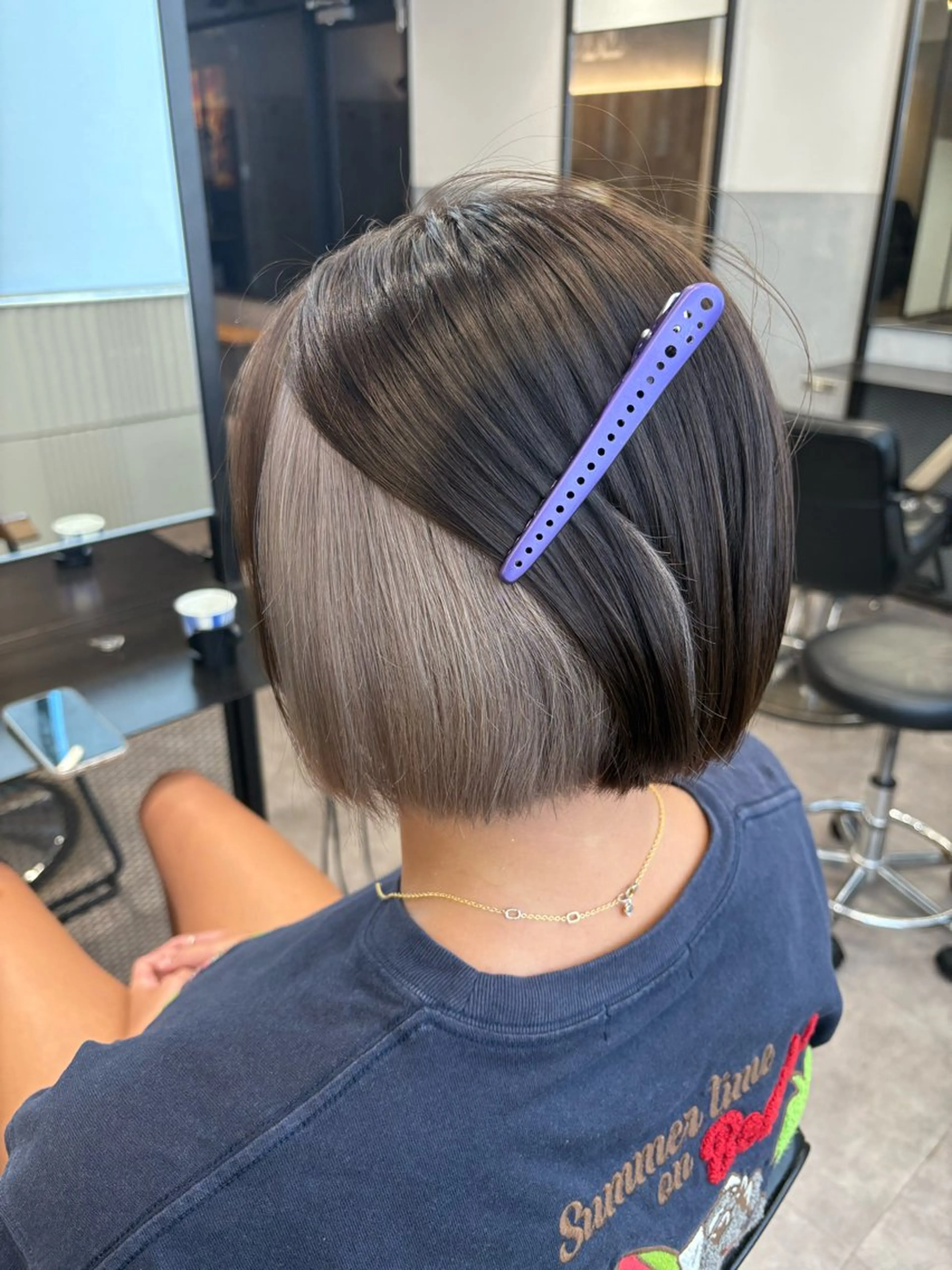 ショート ヘアカラー トリートメント ハイトーンケアカラー コト👱🏻‍♀️のヘアスタイル