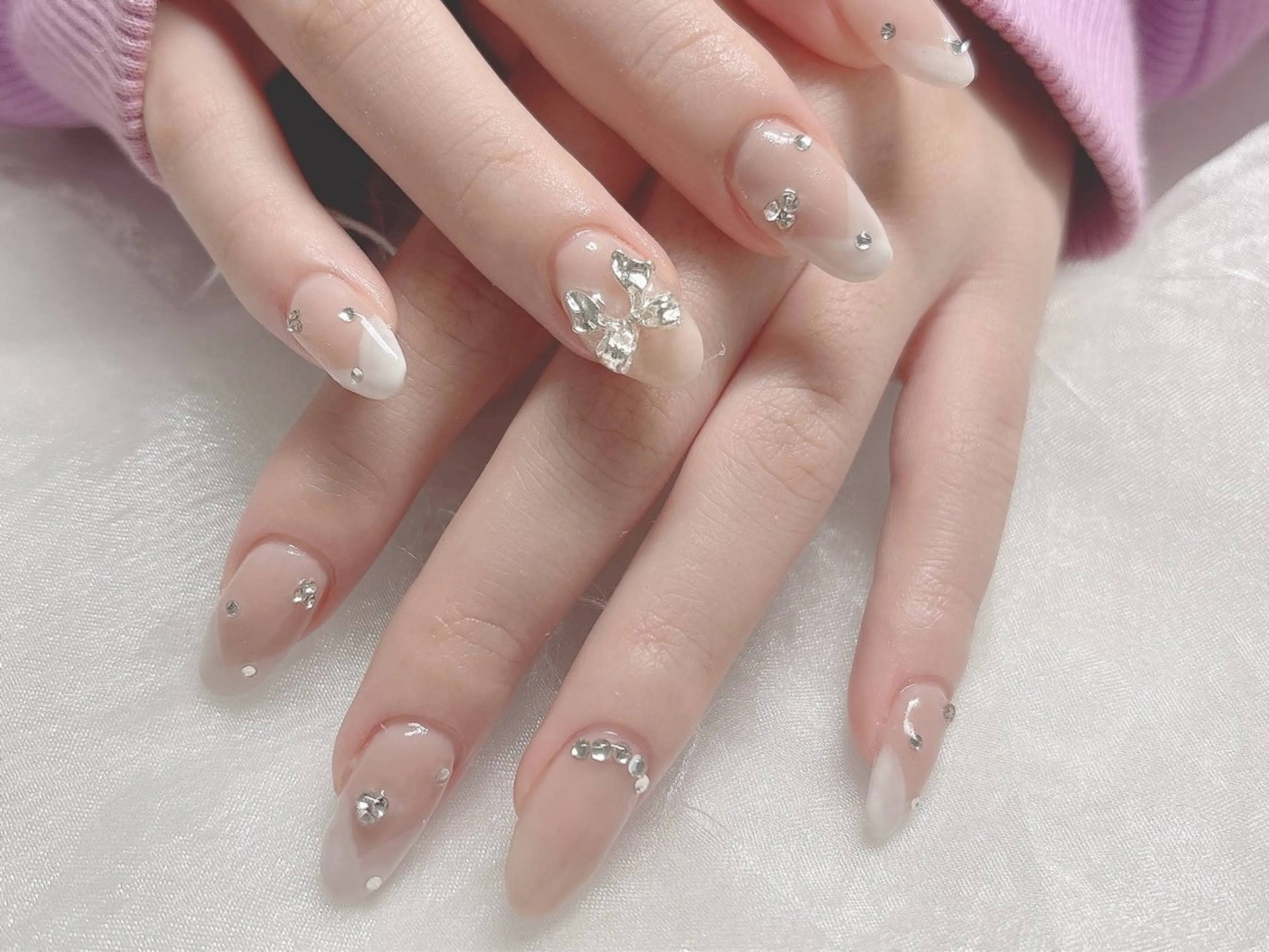 ネイル フレンチネイル ハンドネイル BABY LION :Fumiyoのネイルデザイン