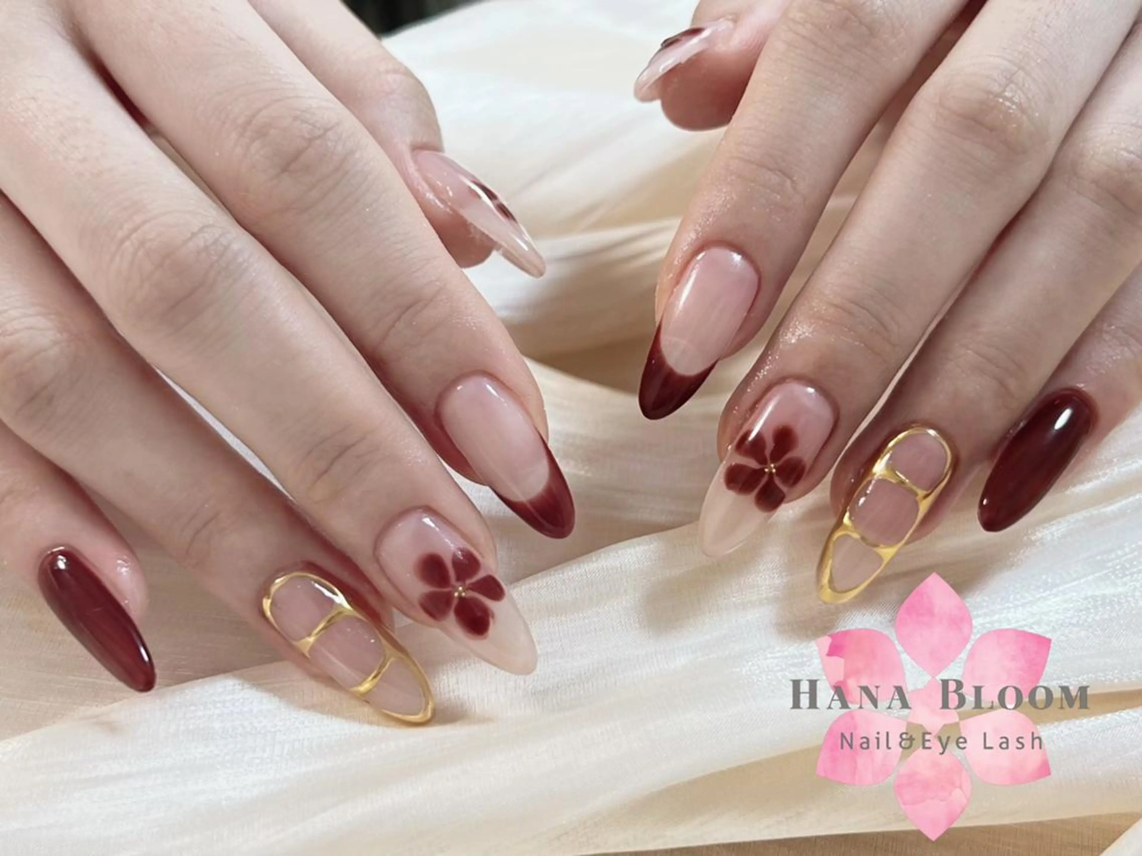 ネイル 長さ出し フレンチネイル ジェルネイル マグネットネイル ミラーネイル ハンドネイル ハンドケア Hana Bloom Nail💜Akiのネイルデザイン