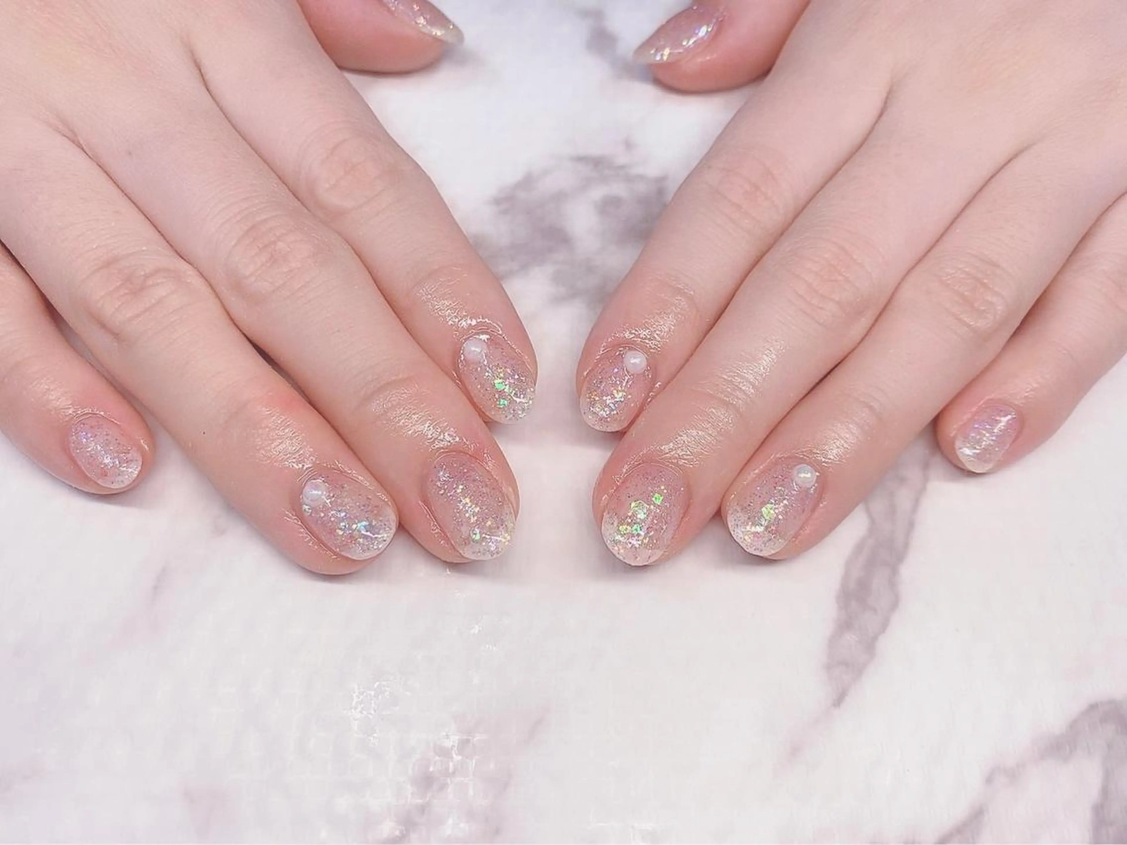 ネイル フットネイル グリーン オフィスネイル ワンカラーネイル 春ネイル Lily Blancheのその他イメージ