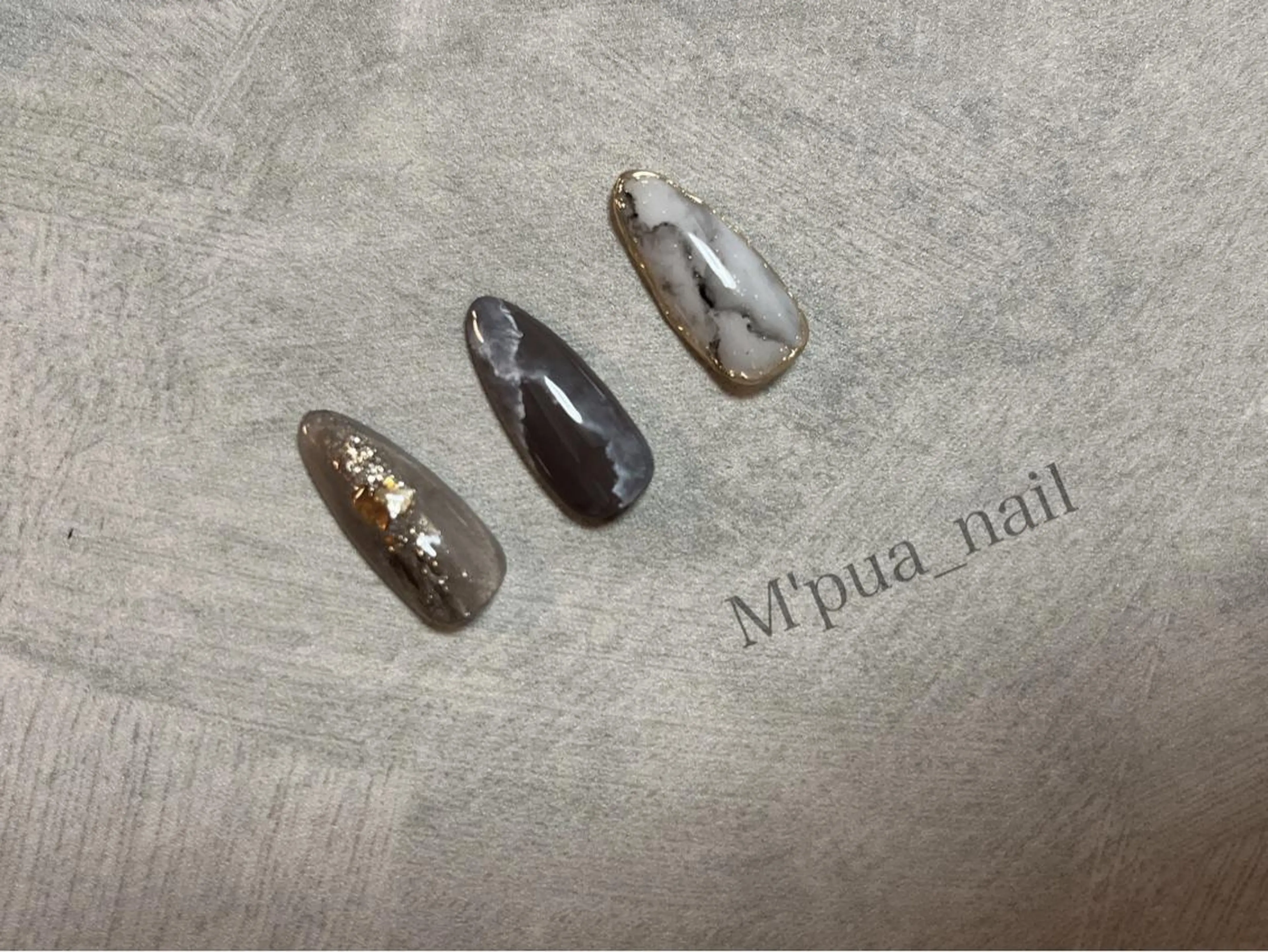 ネイル 大理石ネイル(マーブル) ニュアンスネイル ハンドネイル MIKA ♡のネイルデザイン