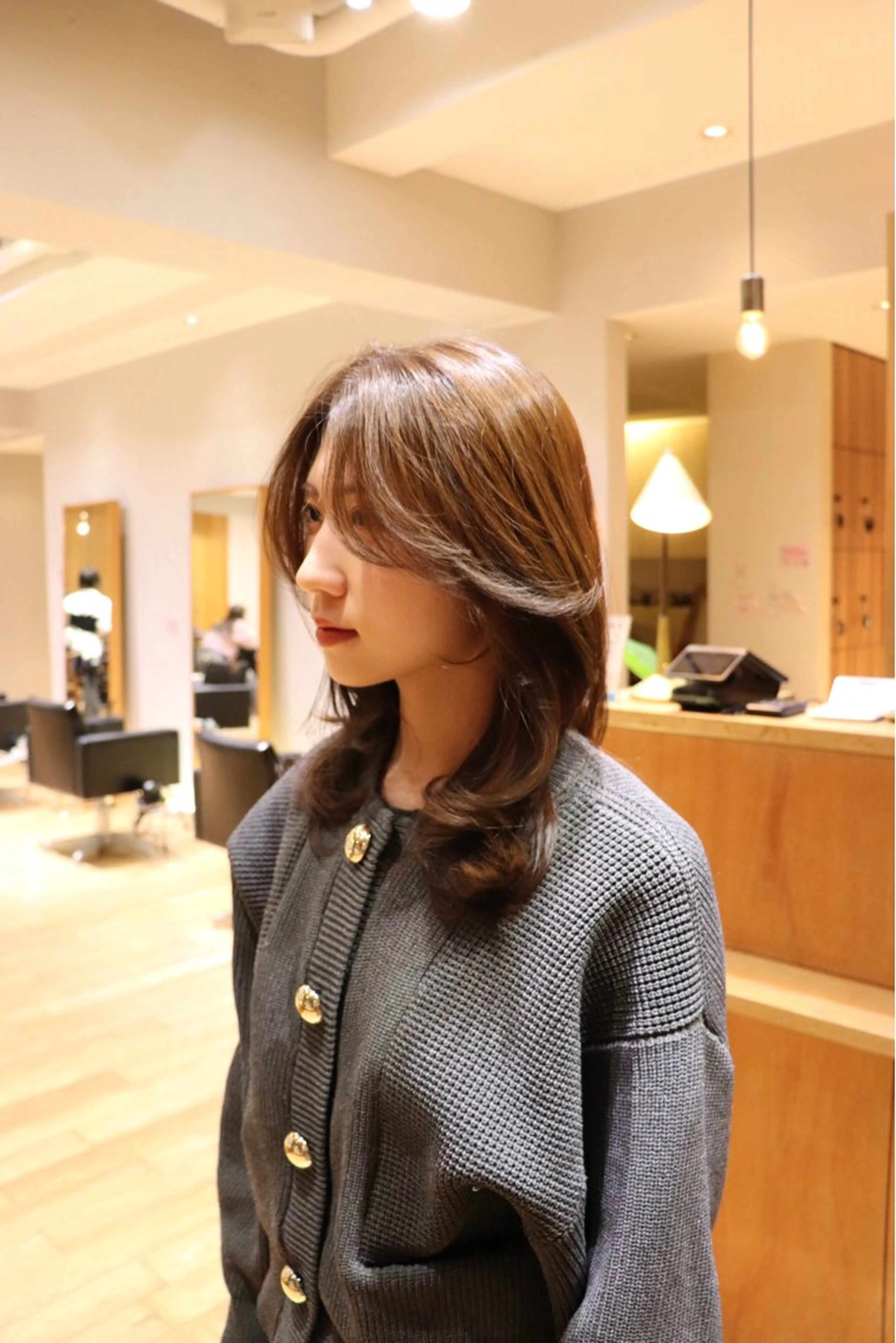 ミディアム カラー 似合わせカット /パーマ岡本淳平のヘアスタイル