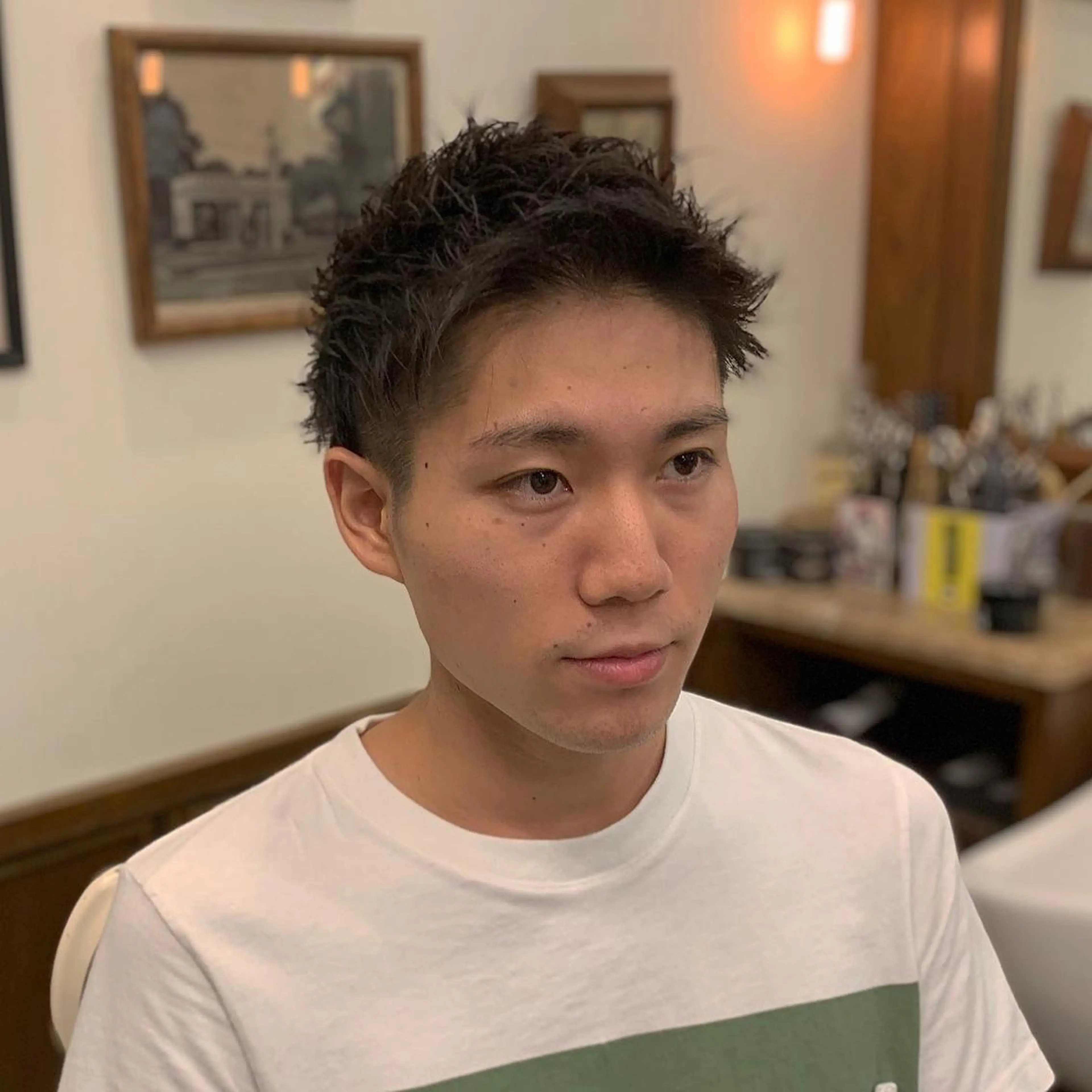 ショート パーマ メンズ HIROGINZA ヒロ銀座 青山所属・マツオ リュウホウ🐉のヘアスタイル