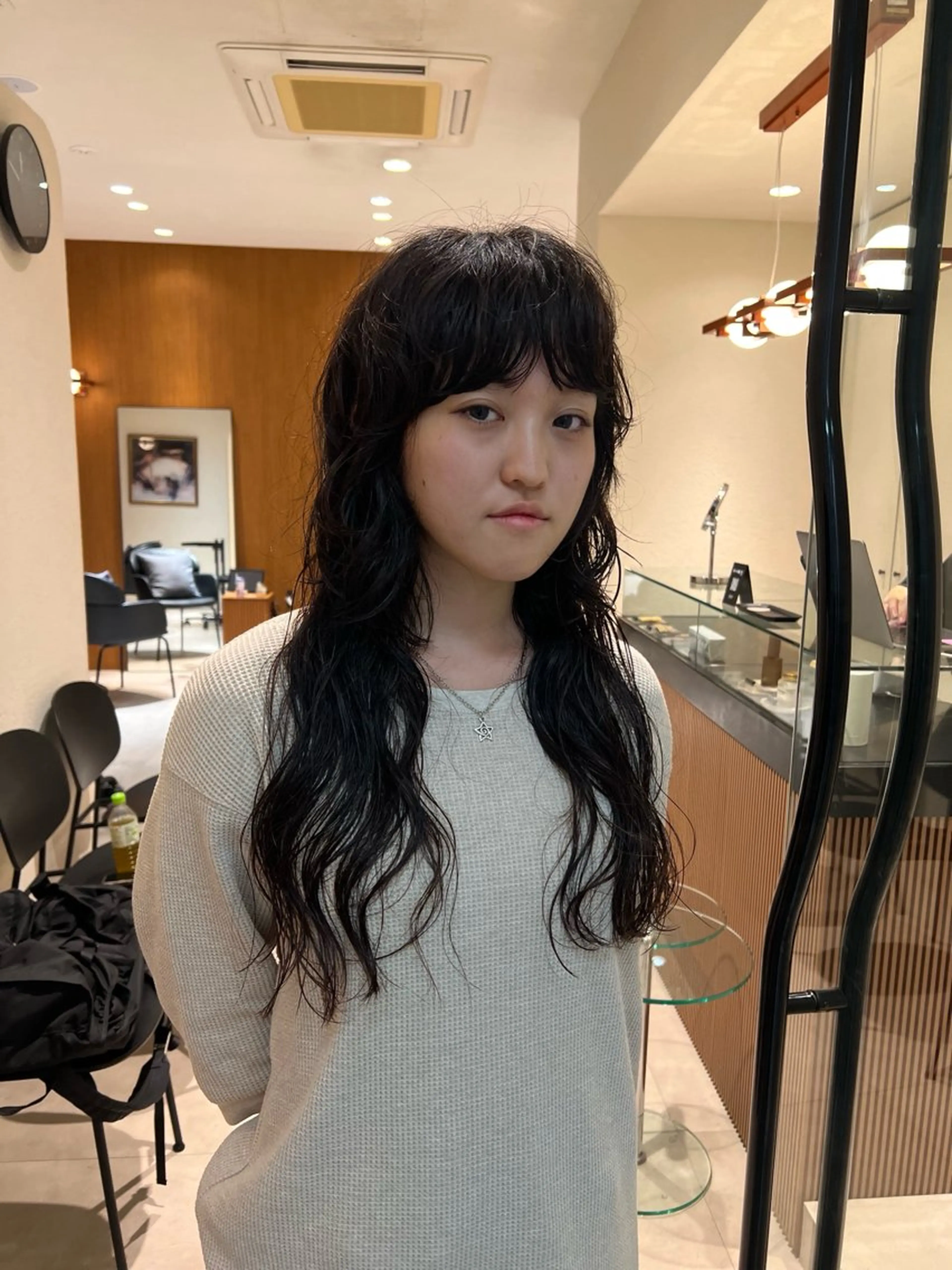 ロング パーマ カット パーマ yiye   神宮前所属・manami /暖色 /カットモデル募集のヘアスタイル