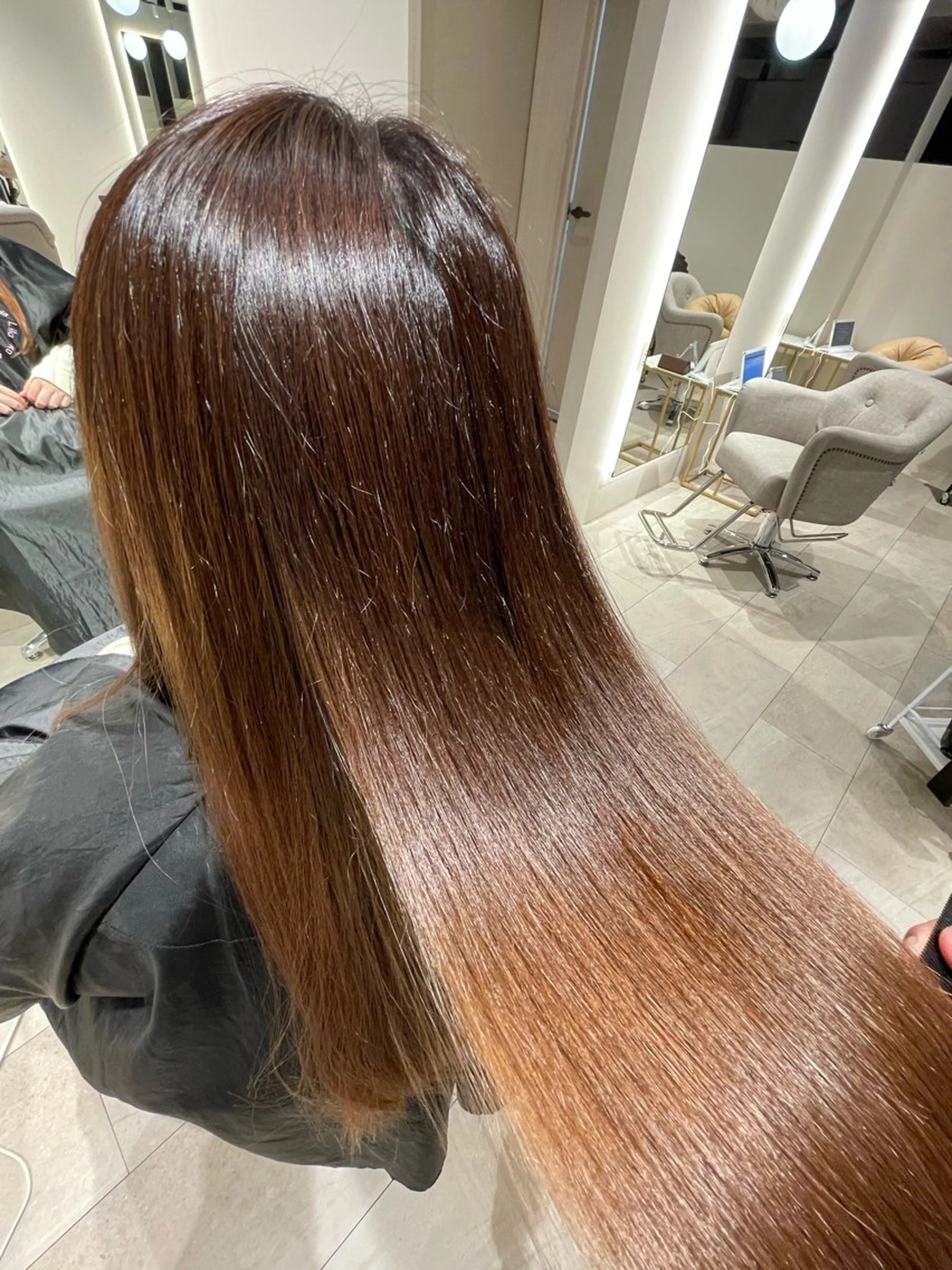 ロング 縮毛矯正 トリートメント 髪質改善/カットモデ ル募集✨️根本 彩永のヘアスタイル