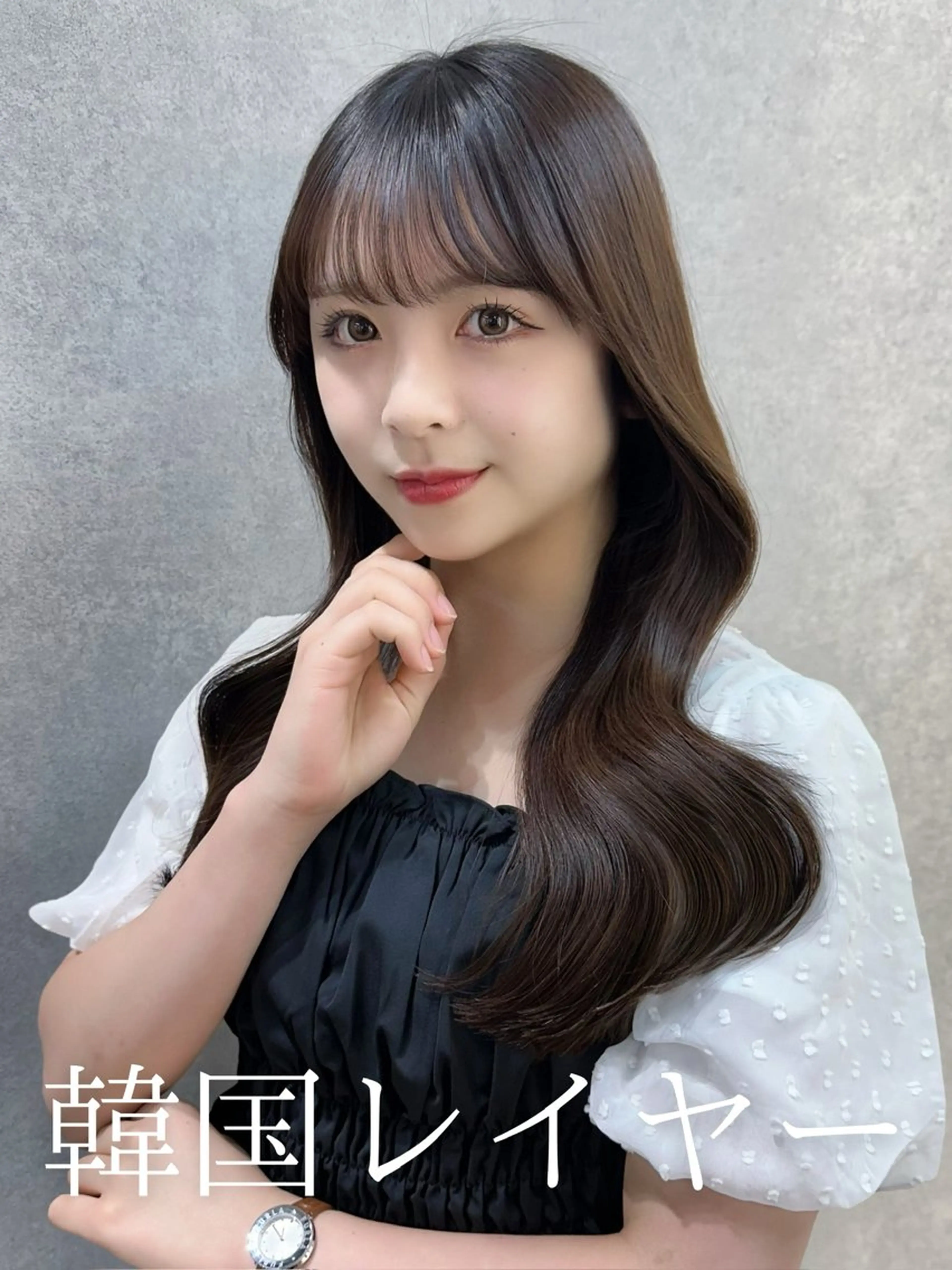 セミロング 韓国風パーマ/ 韓国ヘア/大森千寛のヘアスタイル