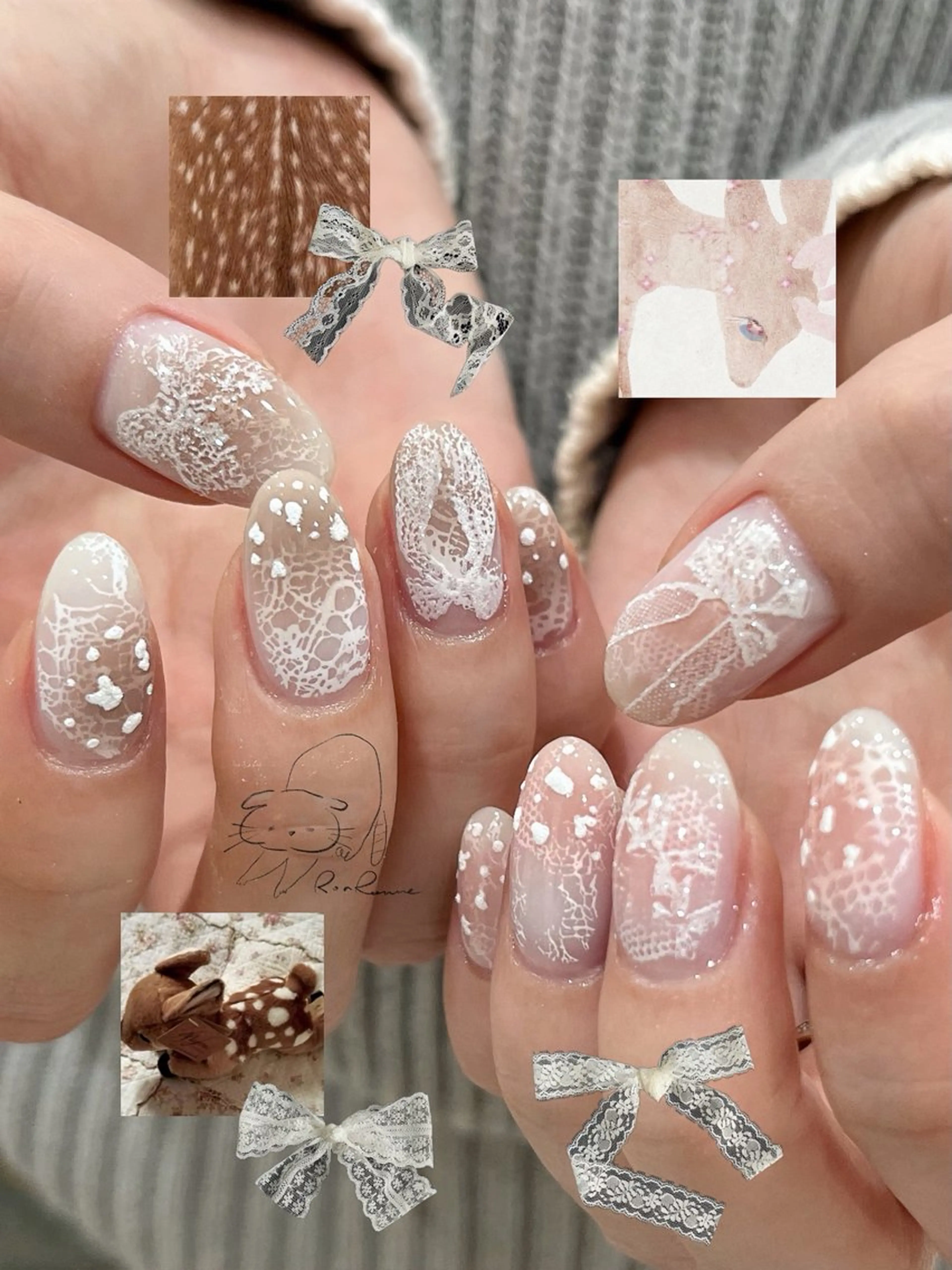 ネイル オーロラネイル 長さ出し フレンチネイル ジェルネイル ミラーネイル ハンドネイル Cho Artネイル所属・ronronne .のネイルデザイン