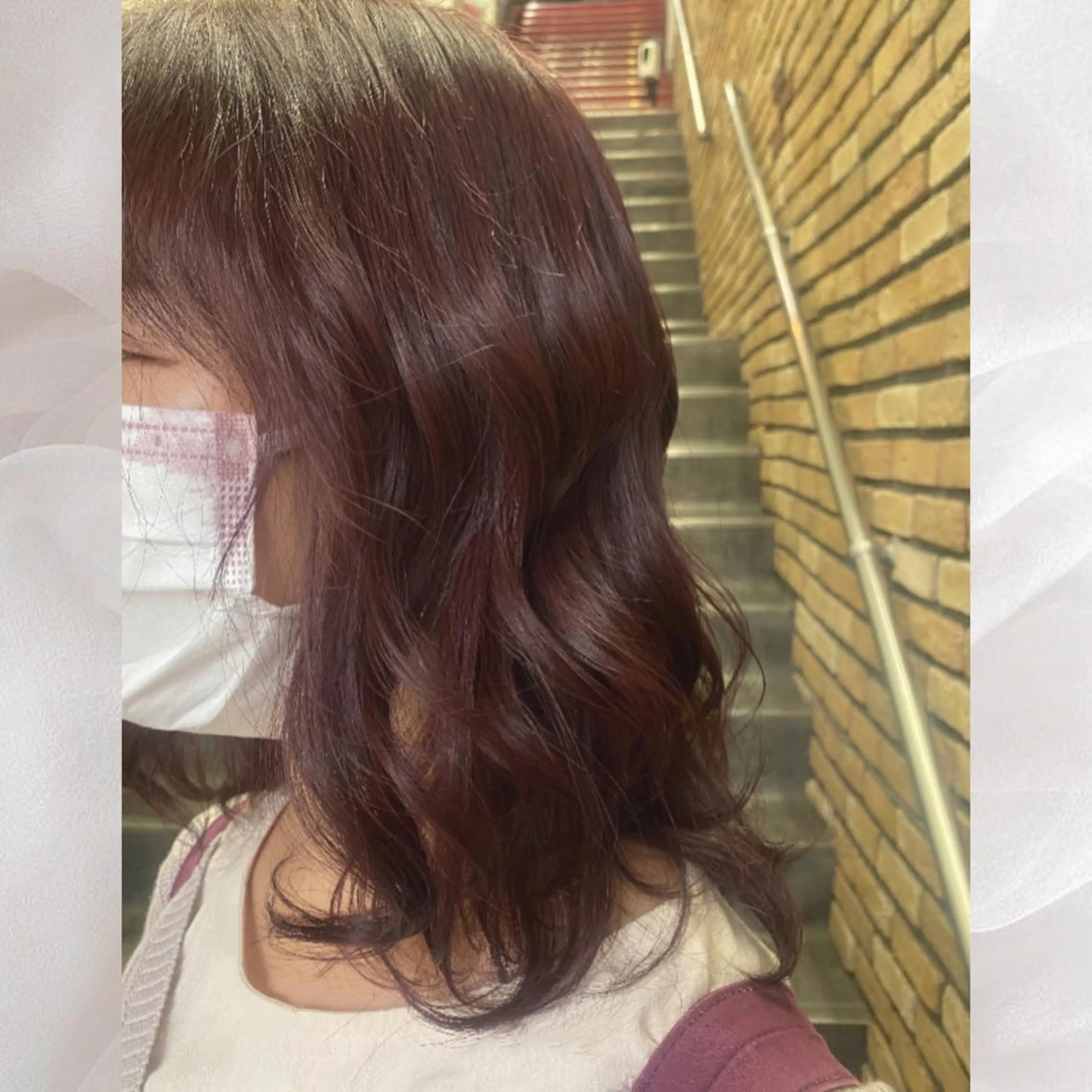 ミディアム カラー ラベンダーカラー ピンクカラー ピンクラベンダー ヘアカラー ひろ美容室所属・🧸𓂃 momoka 𓋜のヘアスタイル