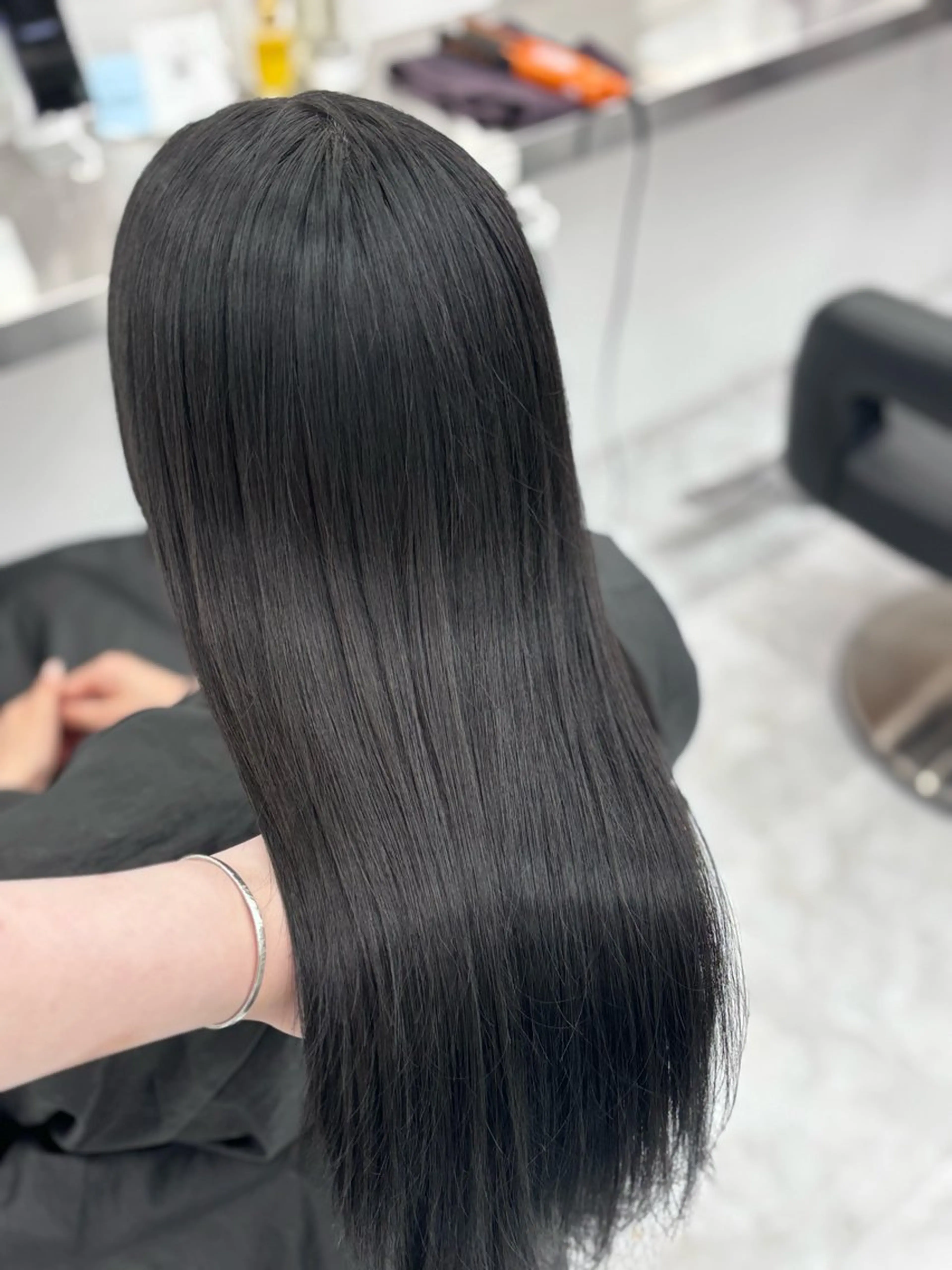 ロング カラー ヘアカラー トリートメント 韓国風暗髪ヘア🤍 🫧MIREIのヘアスタイル