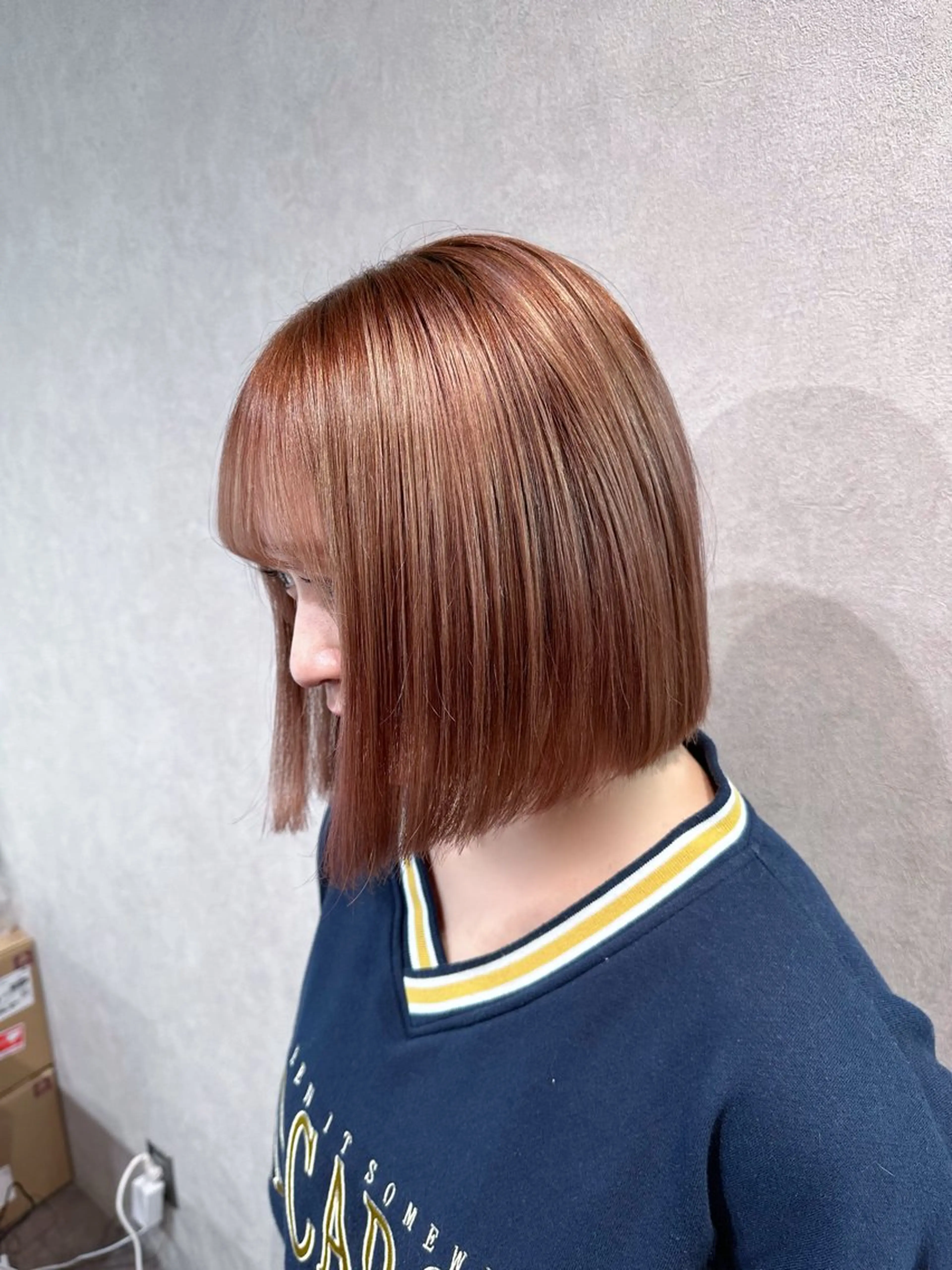 ロング ボブ カット HARUKI🏔️/ メンズ/透け感カラーのヘアスタイル