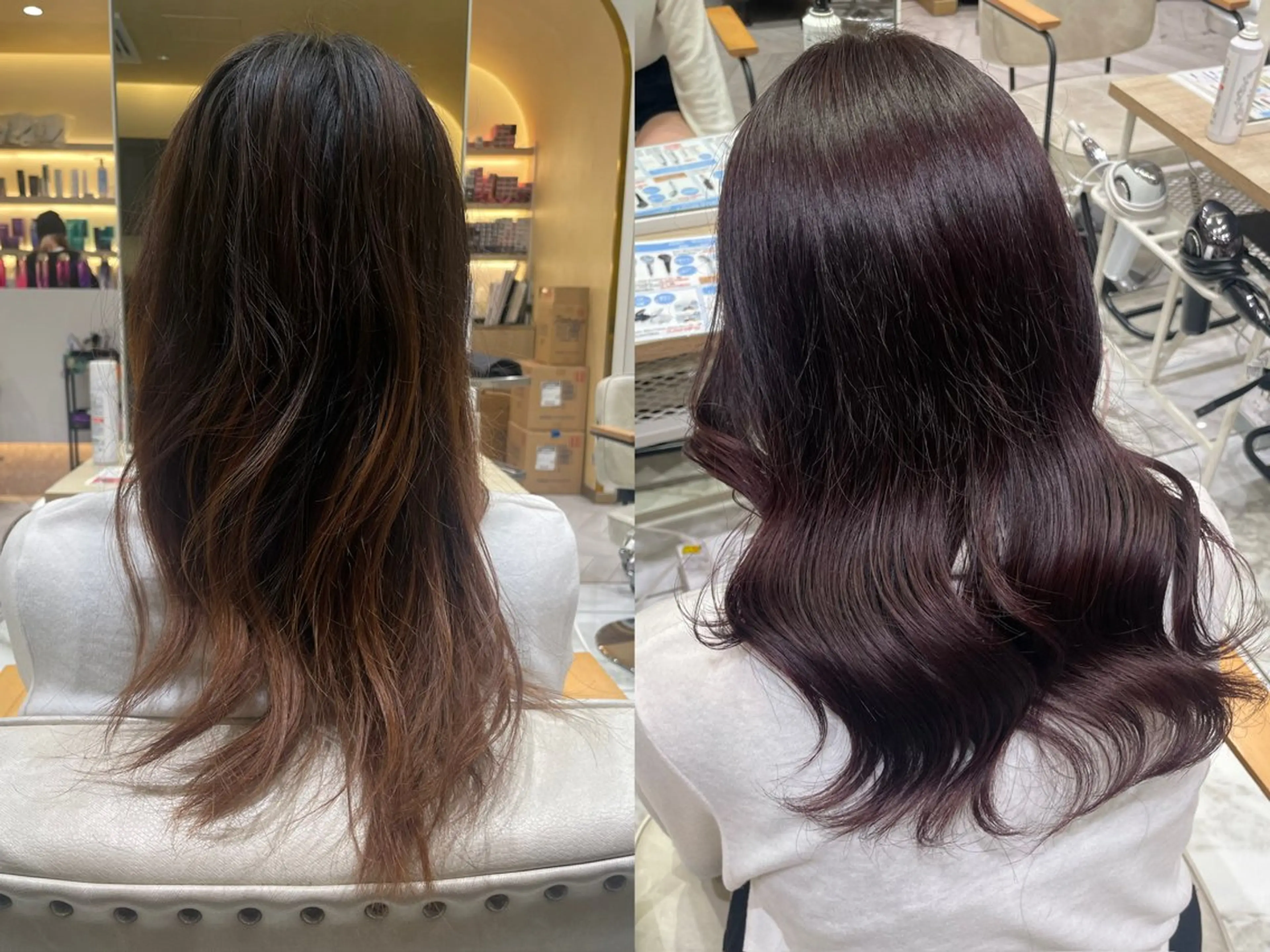 ロング カラー 透明感カラー/ 縮毛矯正/ユイ☆彡のヘアスタイル