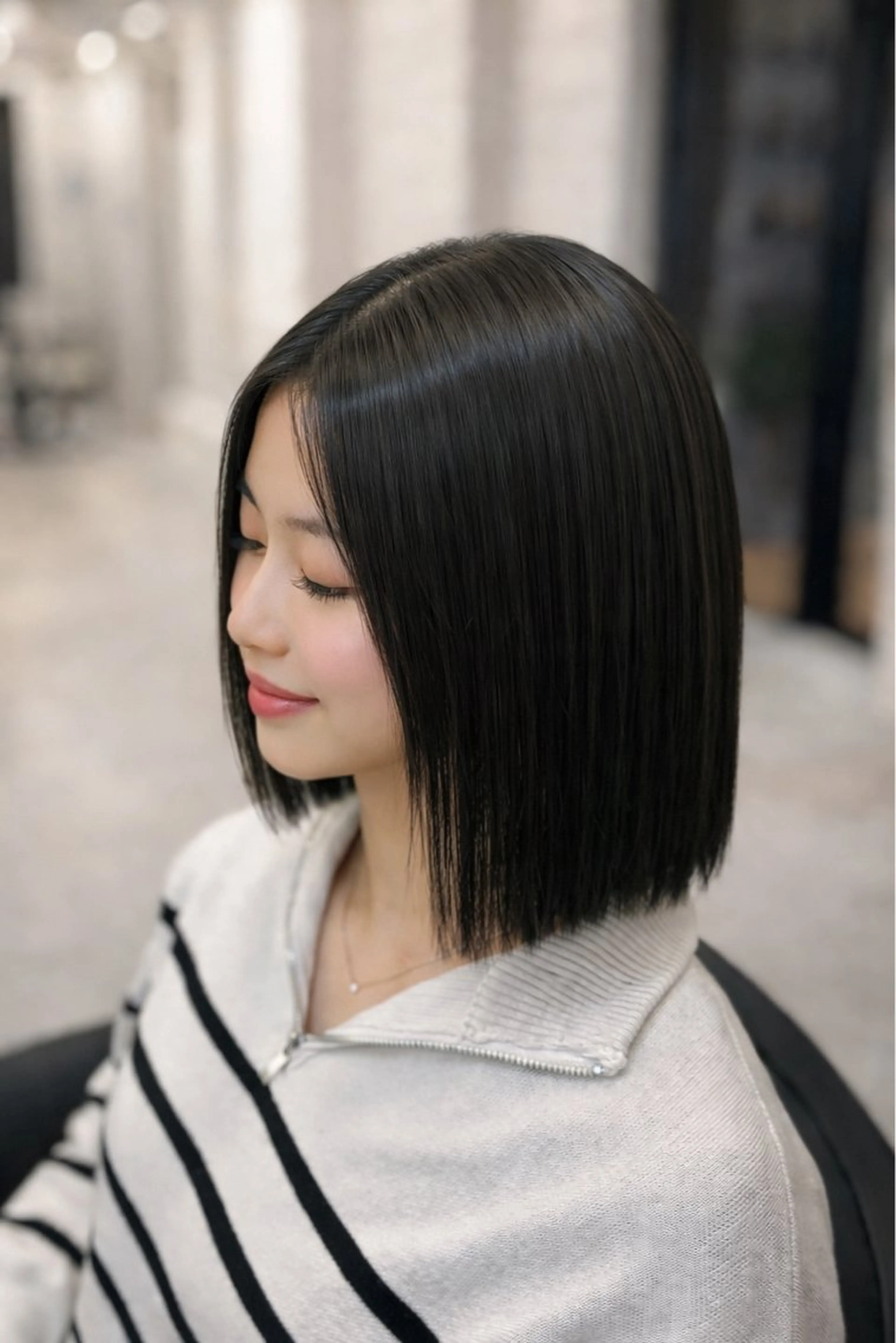 ショート パーマ 縮毛矯正 トリートメント JUNO韓国ヘア MIAN.⋆𝜗𝜚のヘアスタイル