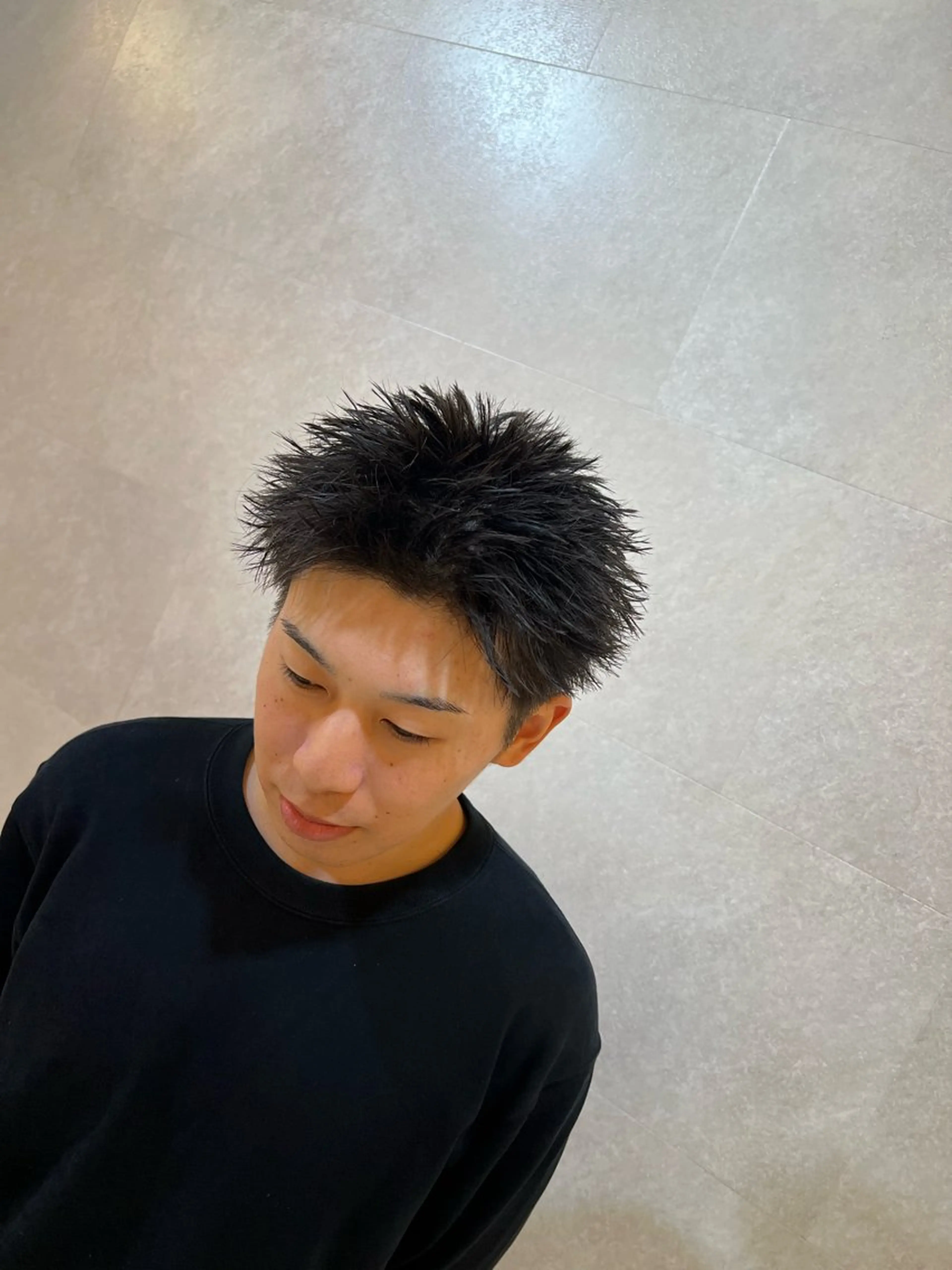 メンズ スパイキーショート カット Hair Spirit anx所属・岩﨑 大翼のヘアスタイル