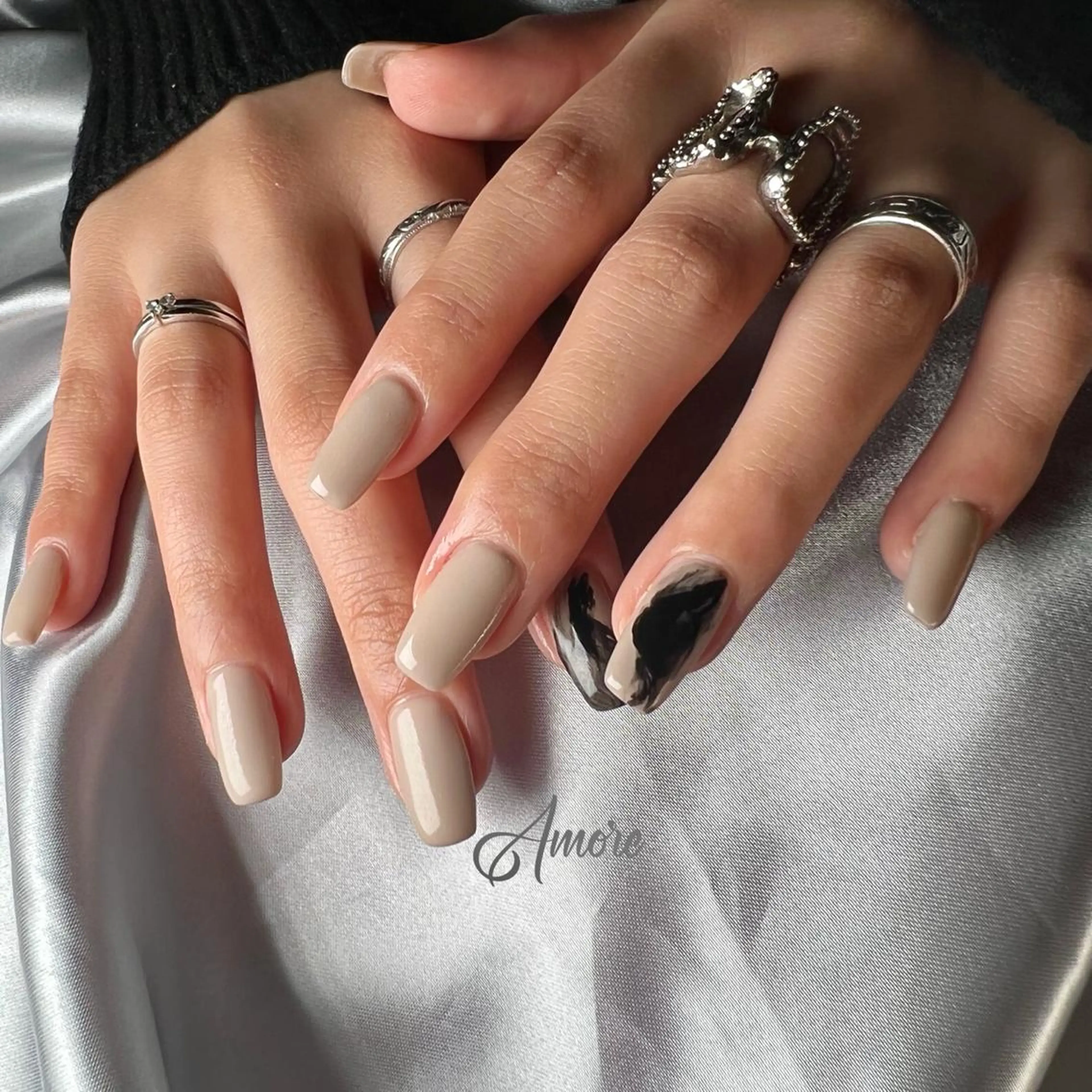 ネイル ジェルネイル ミラーネイル オフィスネイル パラジェル You kyehwaのネイルデザイン