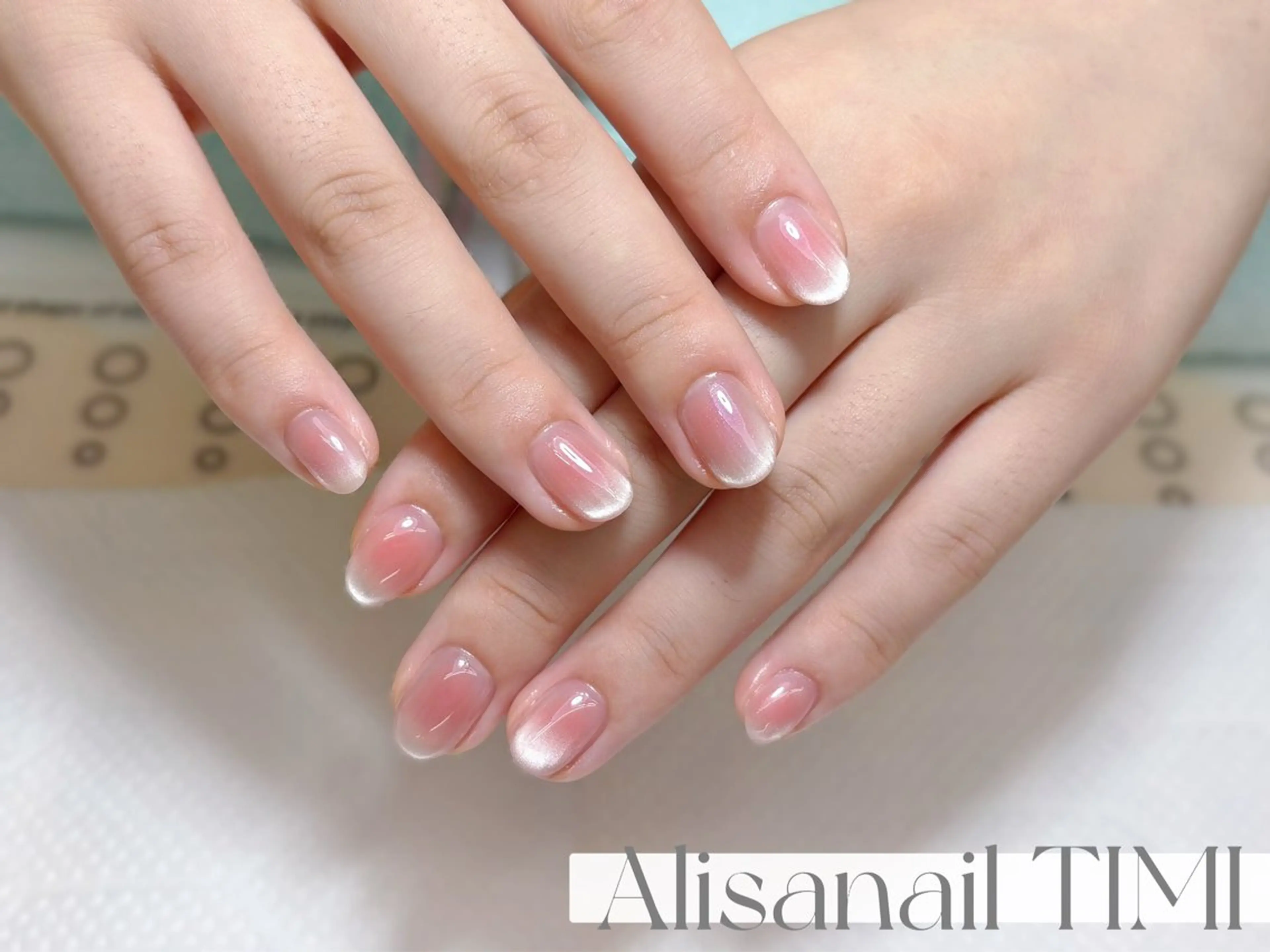ネイル チークネイル マグネットネイル マグネットワンカラー ワンカラーネイル ハンドネイル Alisa nail Timiのネイルデザイン