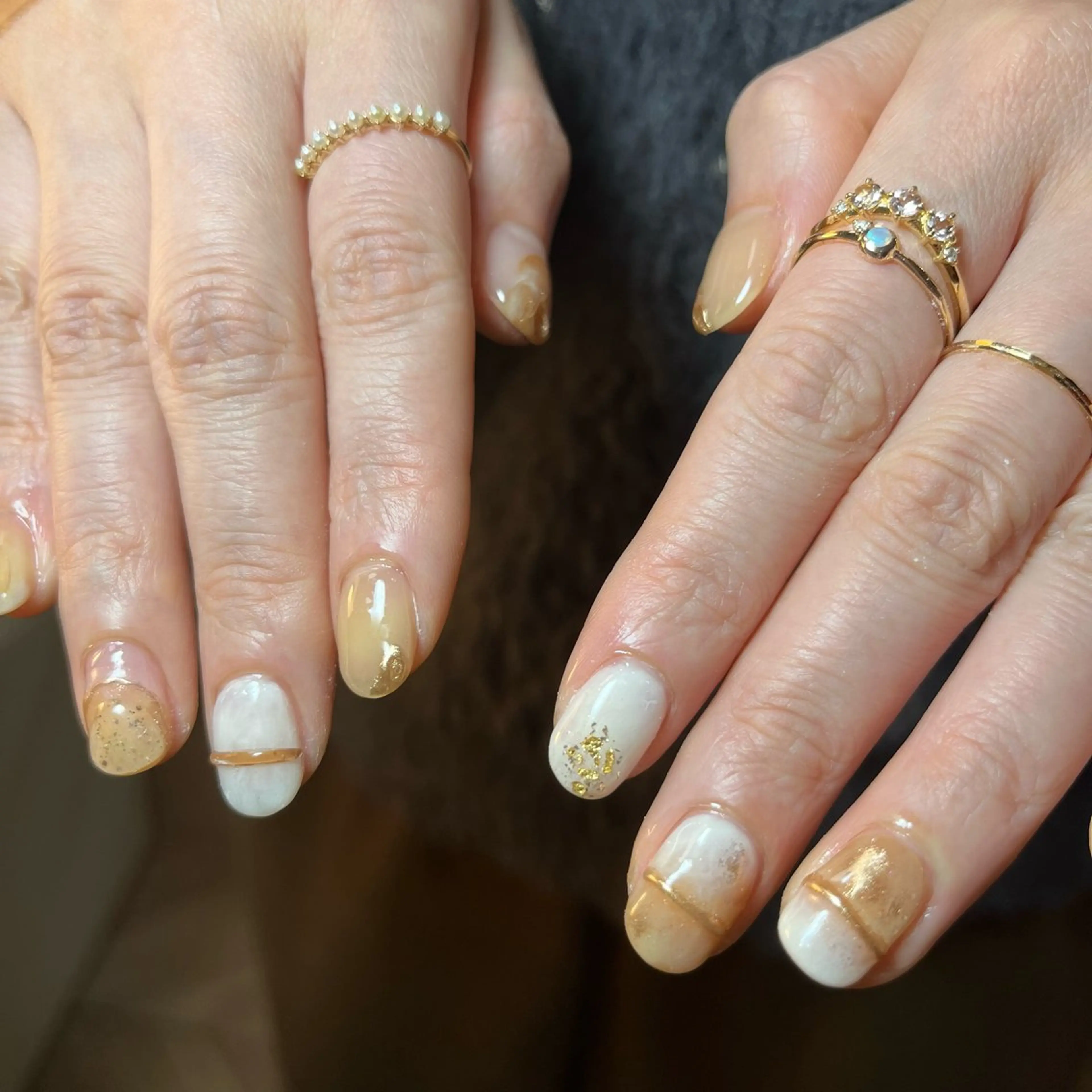 ネイル ハンドネイル Amber21.所属・Nagahama Akariのネイルデザイン