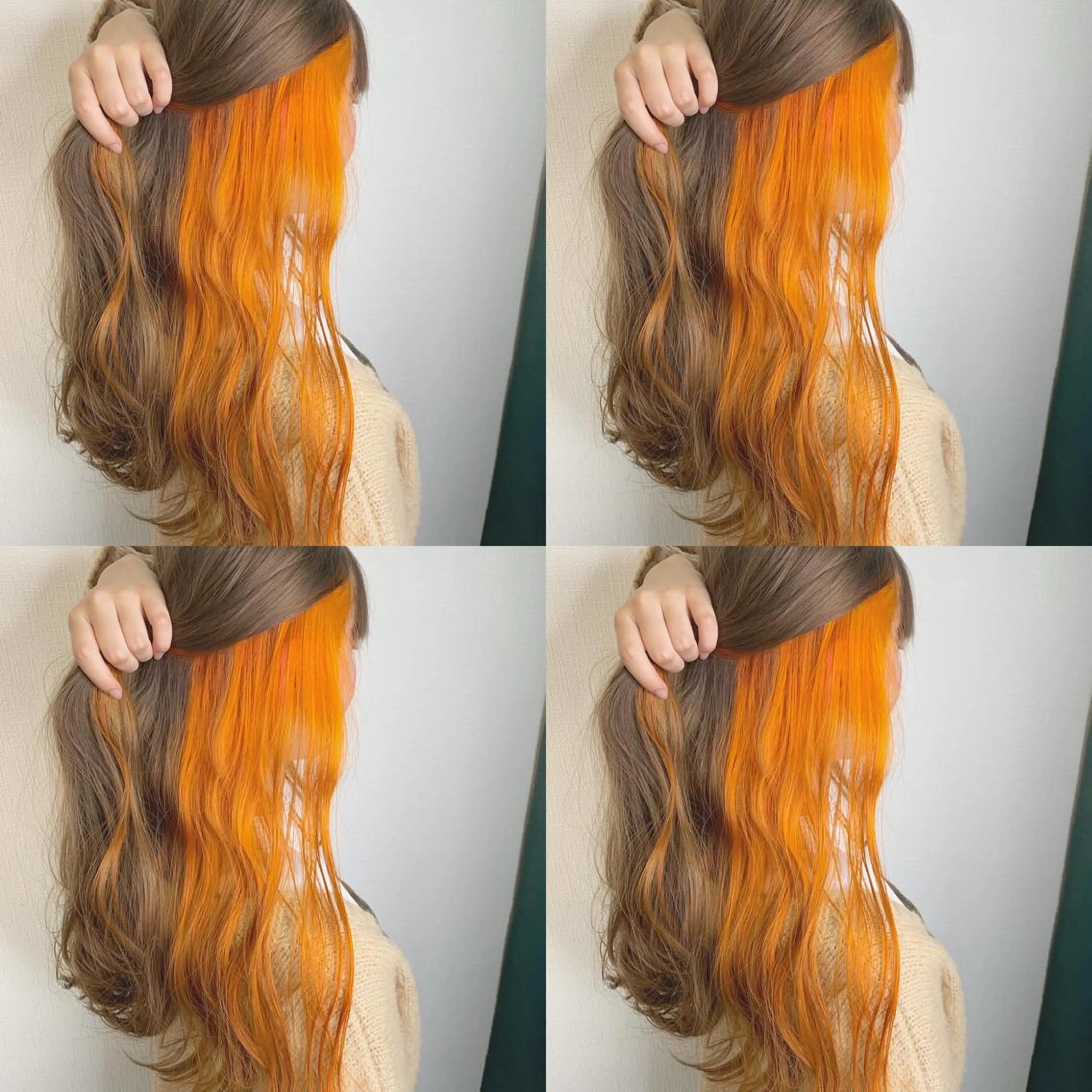 ロング アッシュ ハイライト シースルーバング ヘアカラー actanoid etto所属・佐藤 香太のヘアスタイル