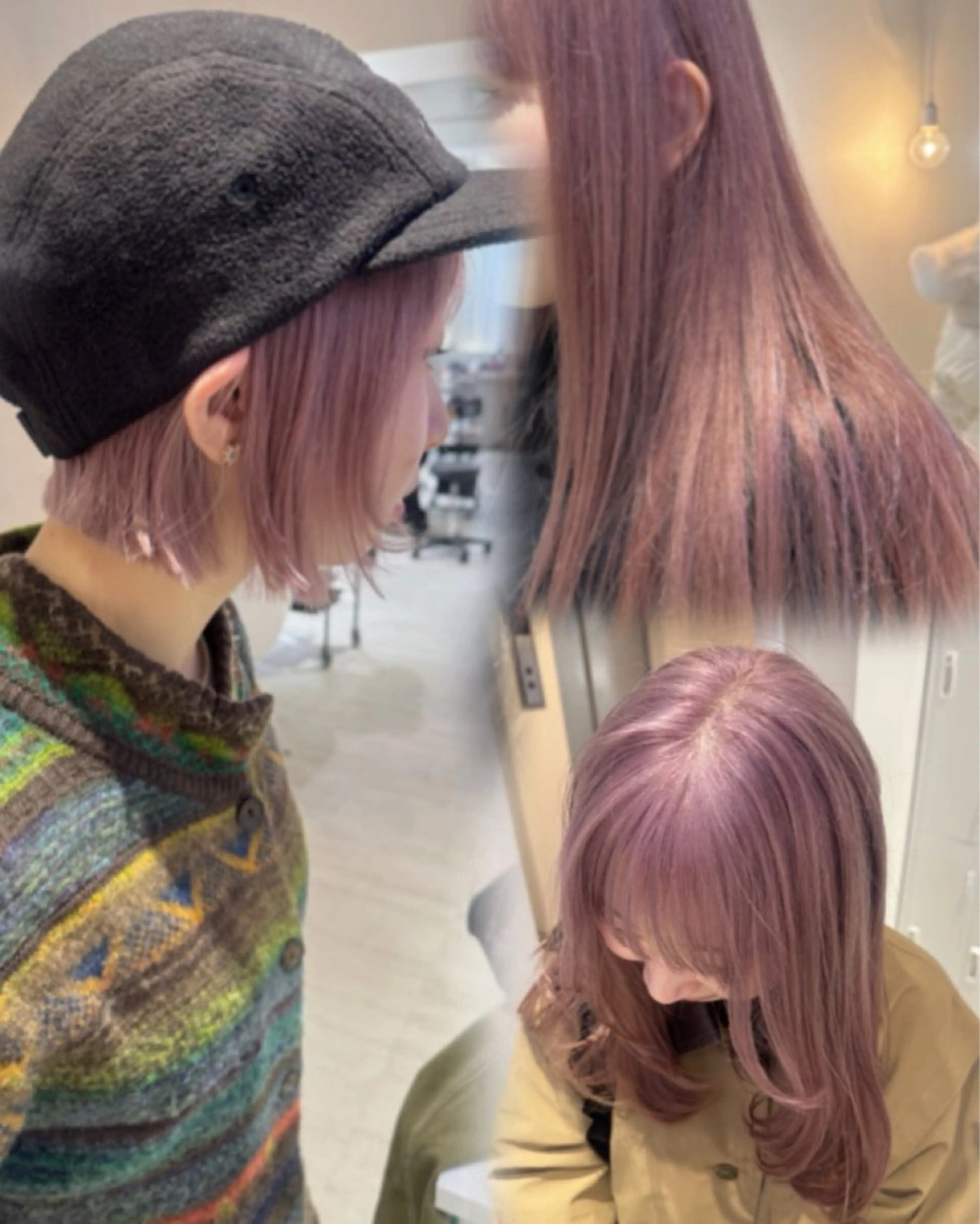 ロング カラー ヘアカラー トリートメント Ami/艶カラー/ レイヤー/ハイトーンのヘアスタイル