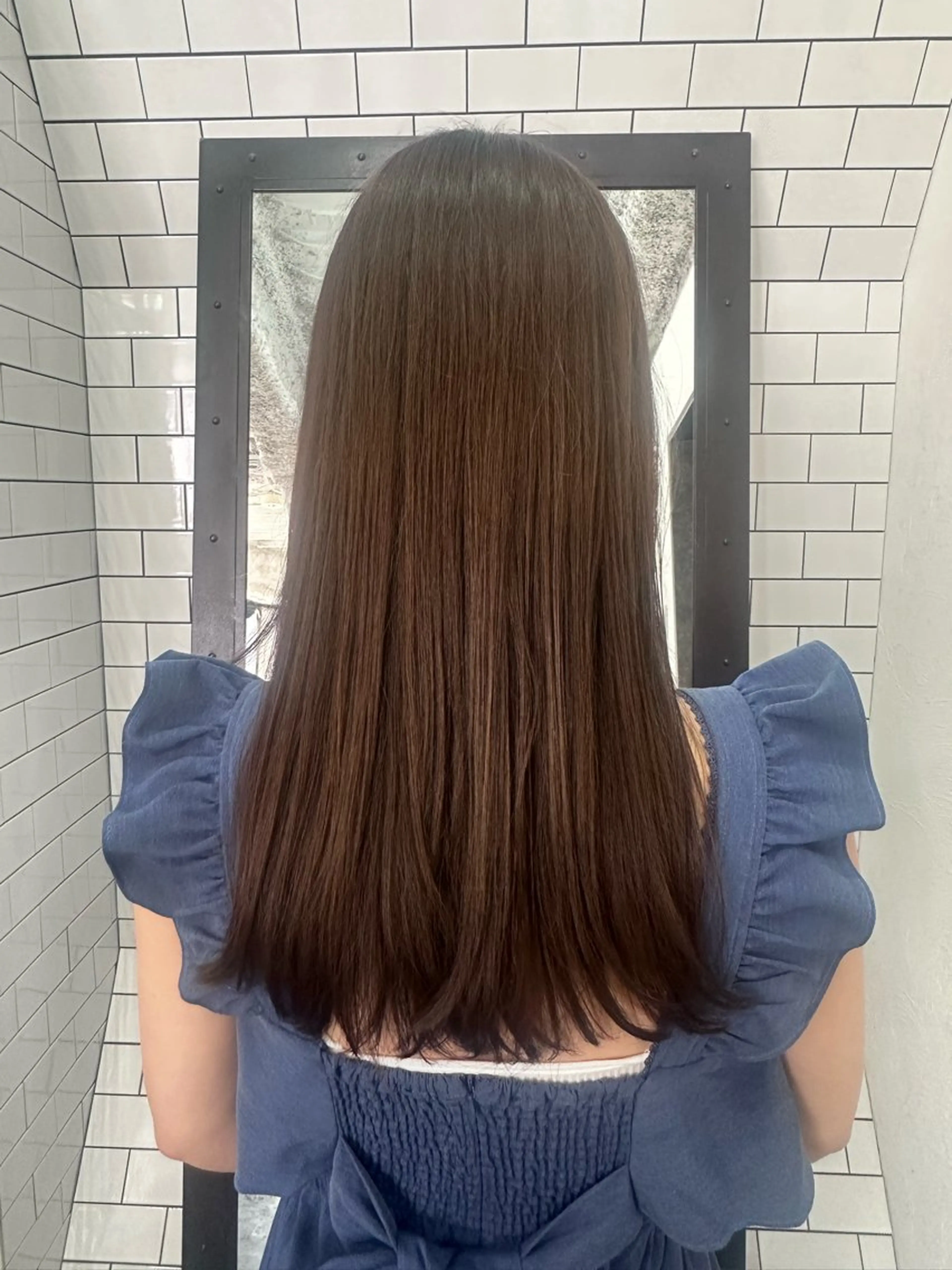 ロング カット 縮毛矯正 トリートメント 妙見 知洋のヘアスタイル