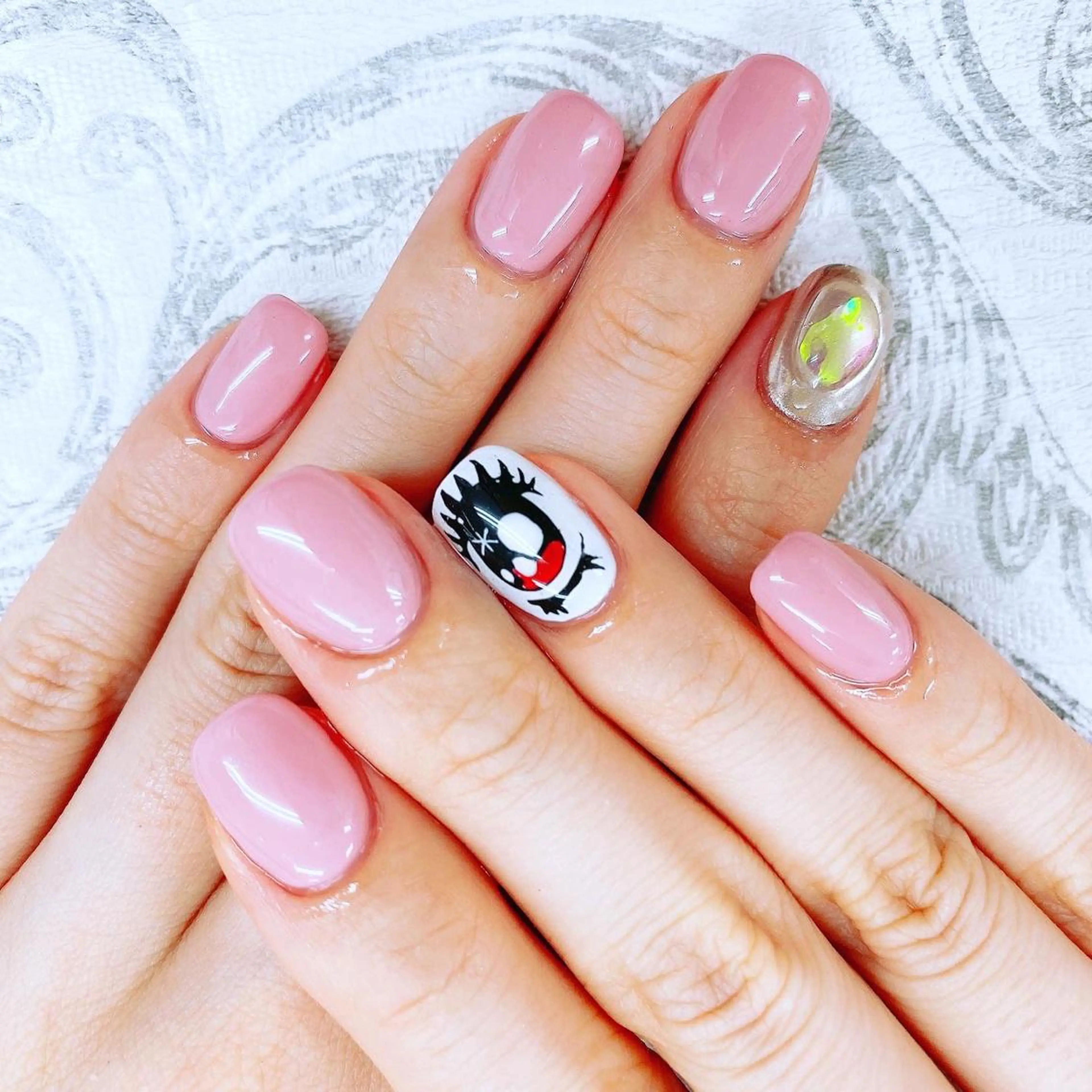 ネイル アートネイル 氷ネイル・うるうるネイル N._._.claw[エヌクロー]所属・N._._. clawのネイルデザイン