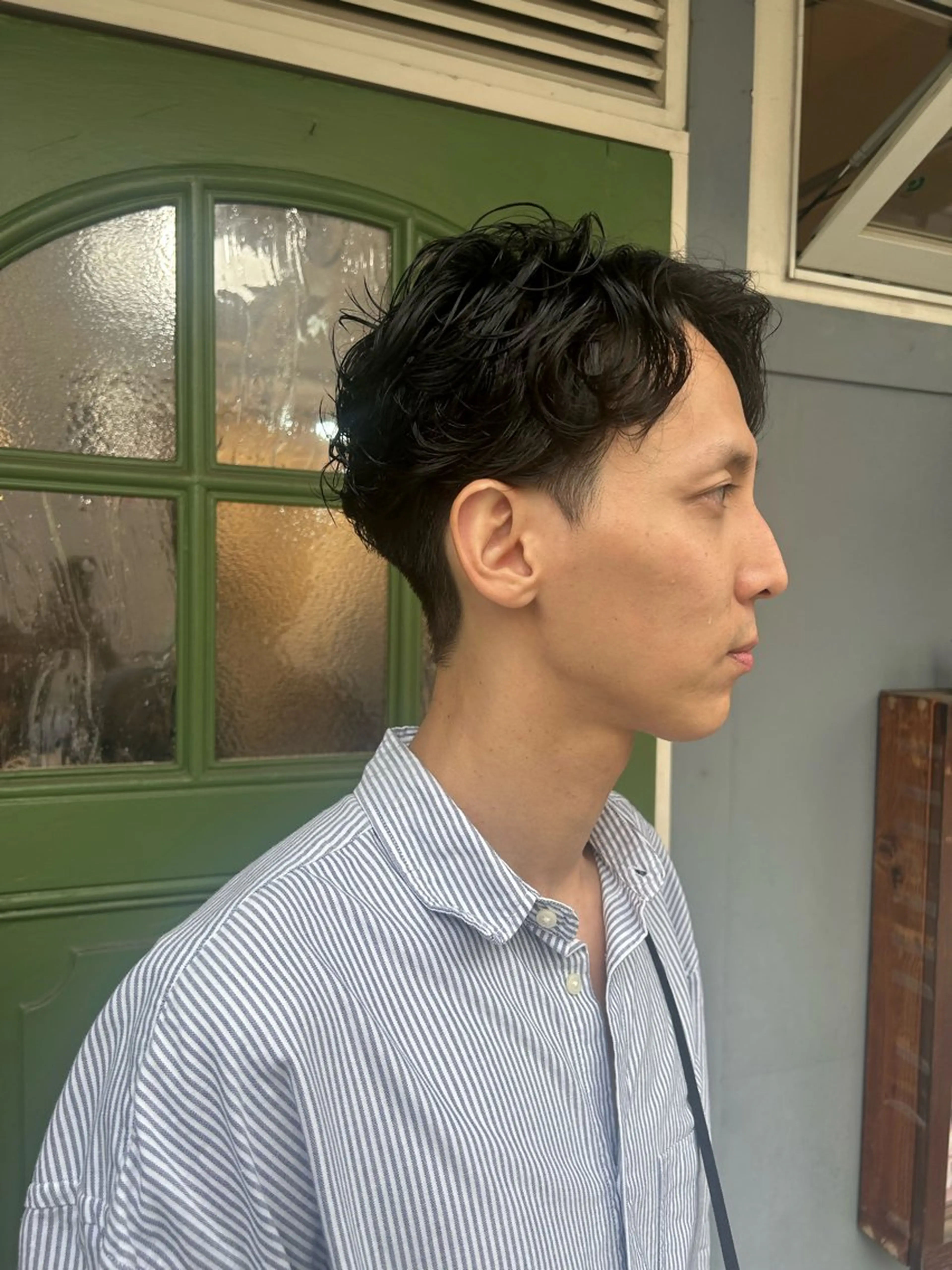 ショート パーマ メンズ カット パーマ 清水千優/パーマ/透 明感カラー/メンズのヘアスタイル