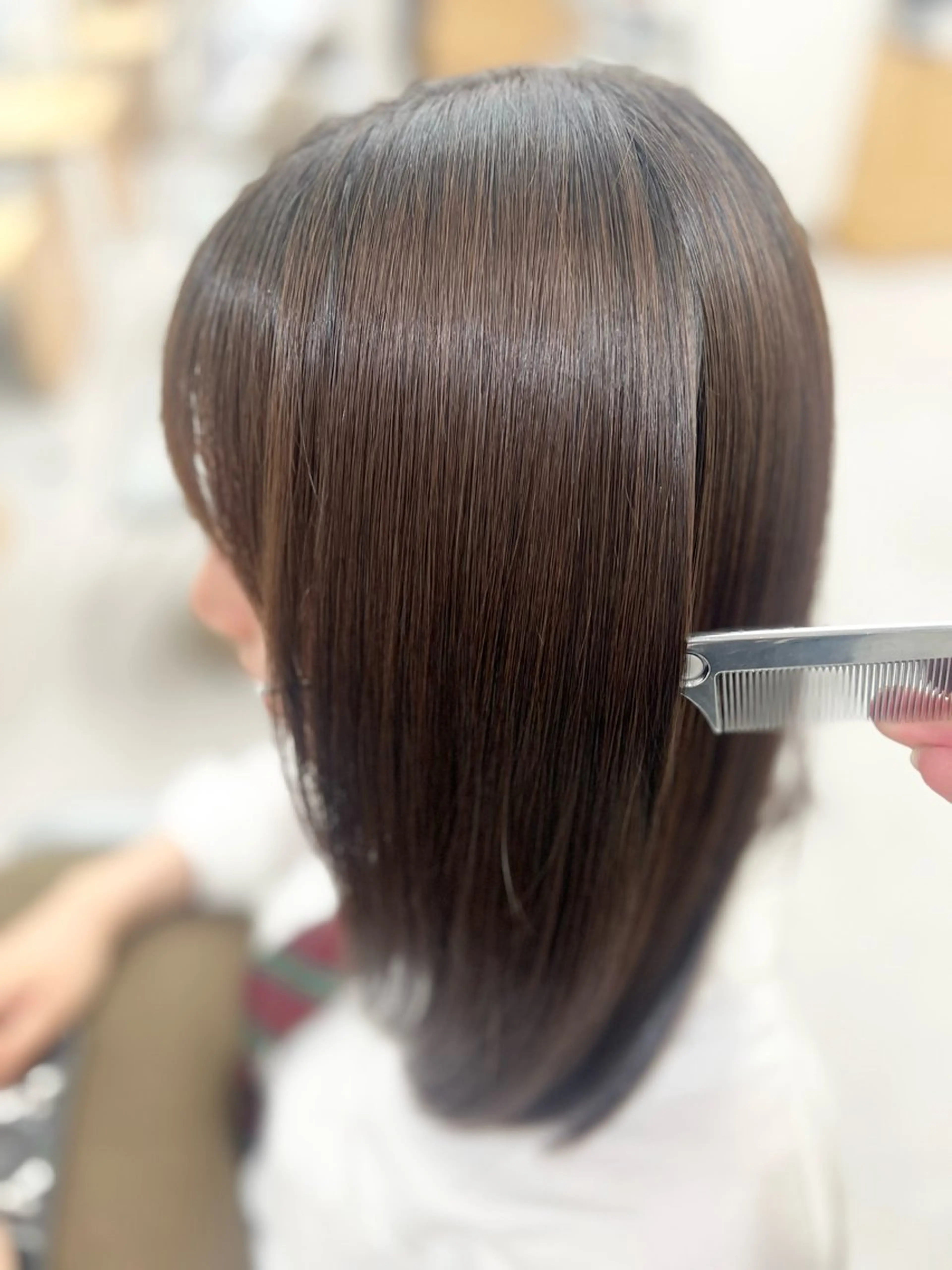 ミディアム パーマ 縮毛矯正 トリートメント ストレートパーマ 縮毛矯正 トリートメント 【くせ毛さんのお悩み 解決🍀】栗橋のヘアスタイル