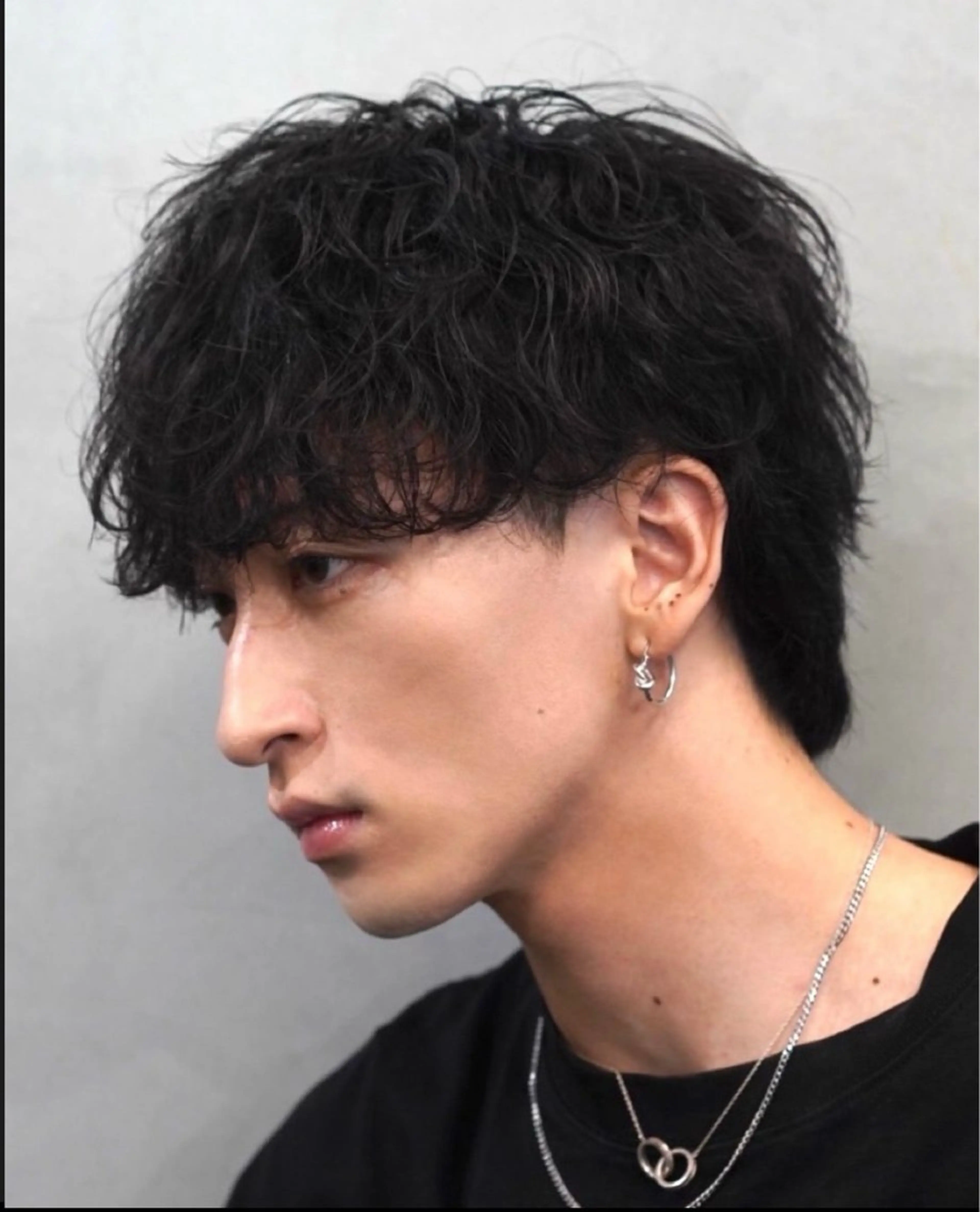 ショート カラー パーマ メンズ キッズ メンズパーマ 波巻きパーマ 栄💗メンズパーマ｜ ハイトーン｜haruのヘアスタイル