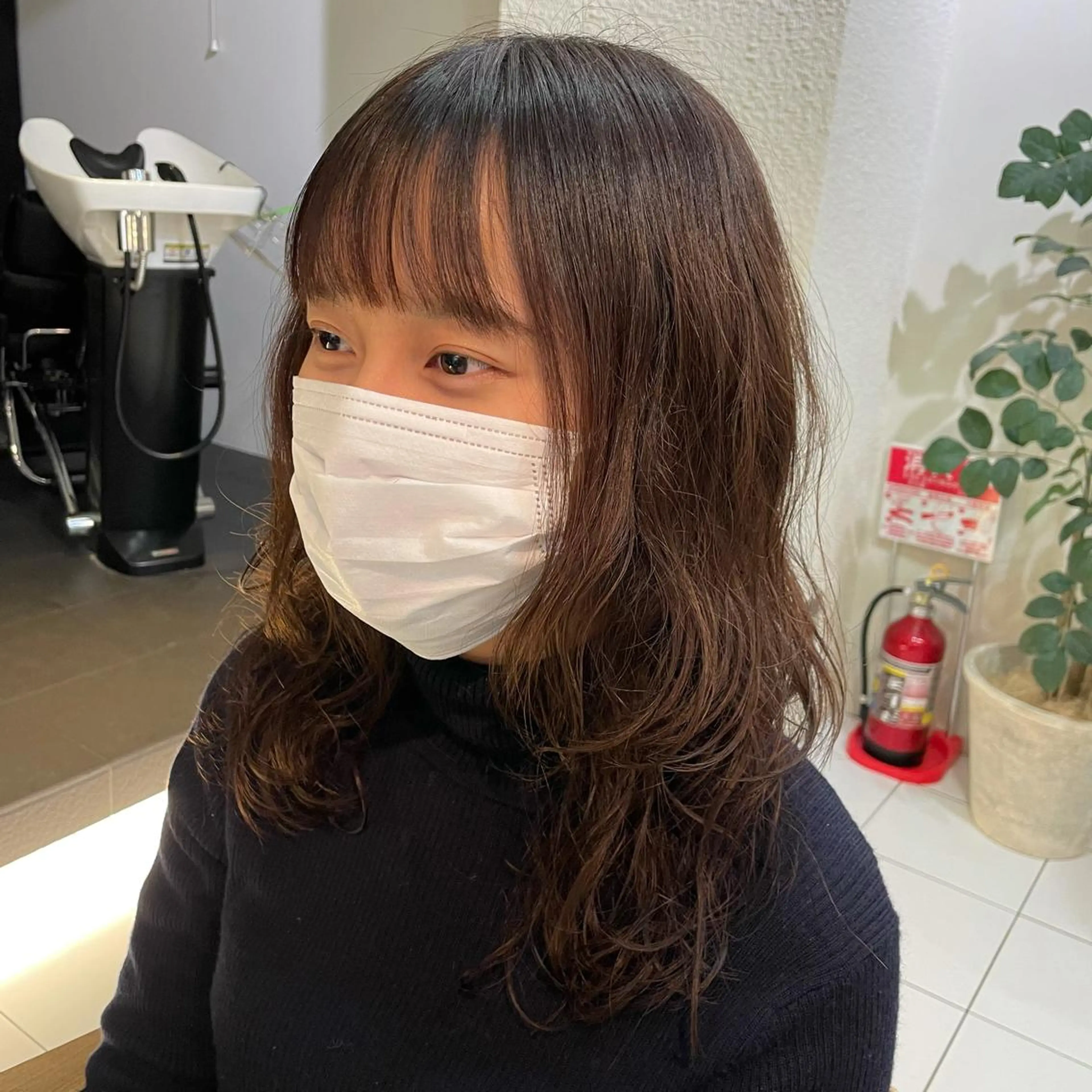 セミロング パーマ 透明感カラー/ 寺田千雅子のヘアスタイル