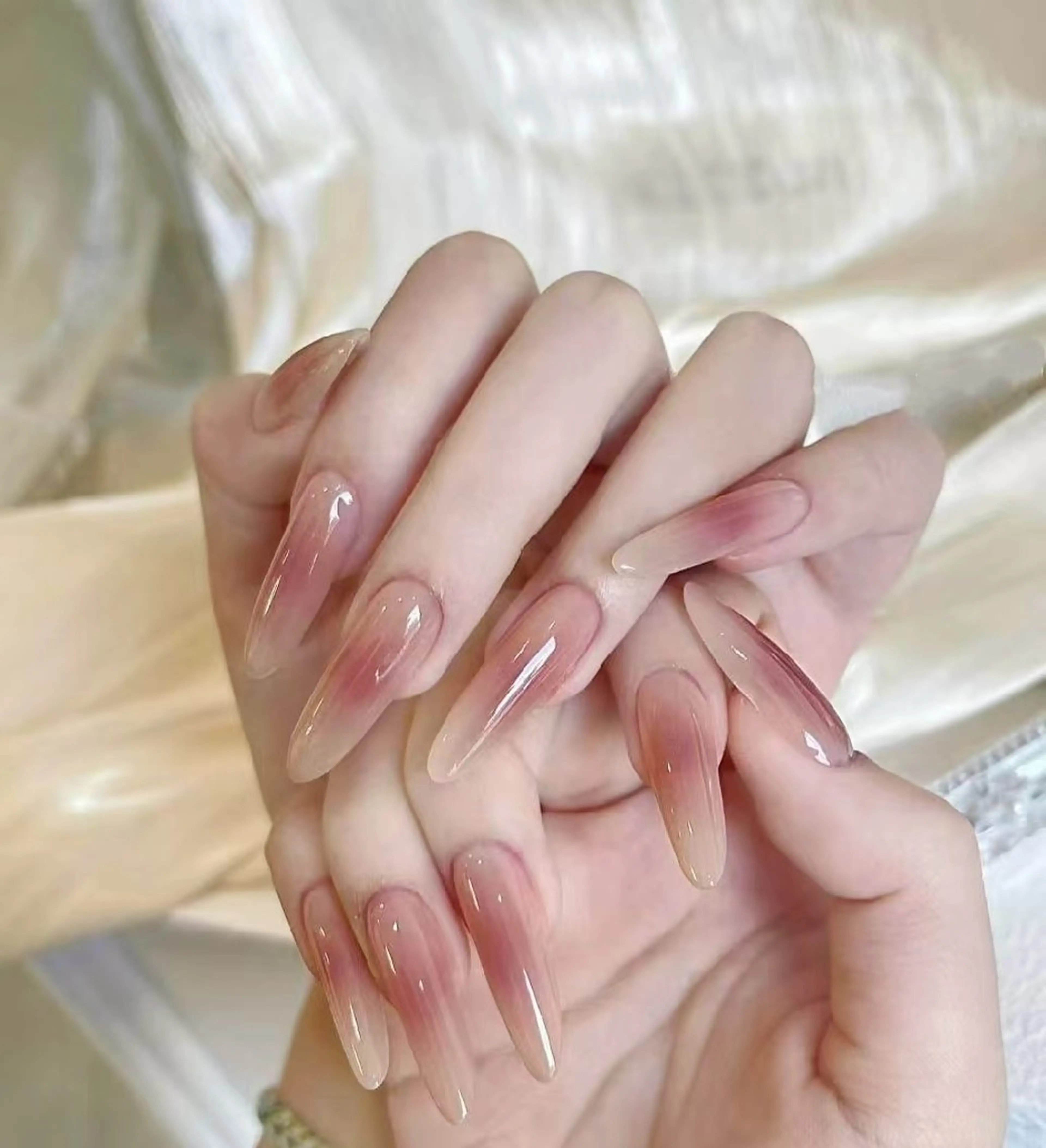 ネイル フラワーネイル フレンチネイル ジェルネイル ガラスフレンチ ハート ハンドネイル Oomiya 服部のネイルデザイン