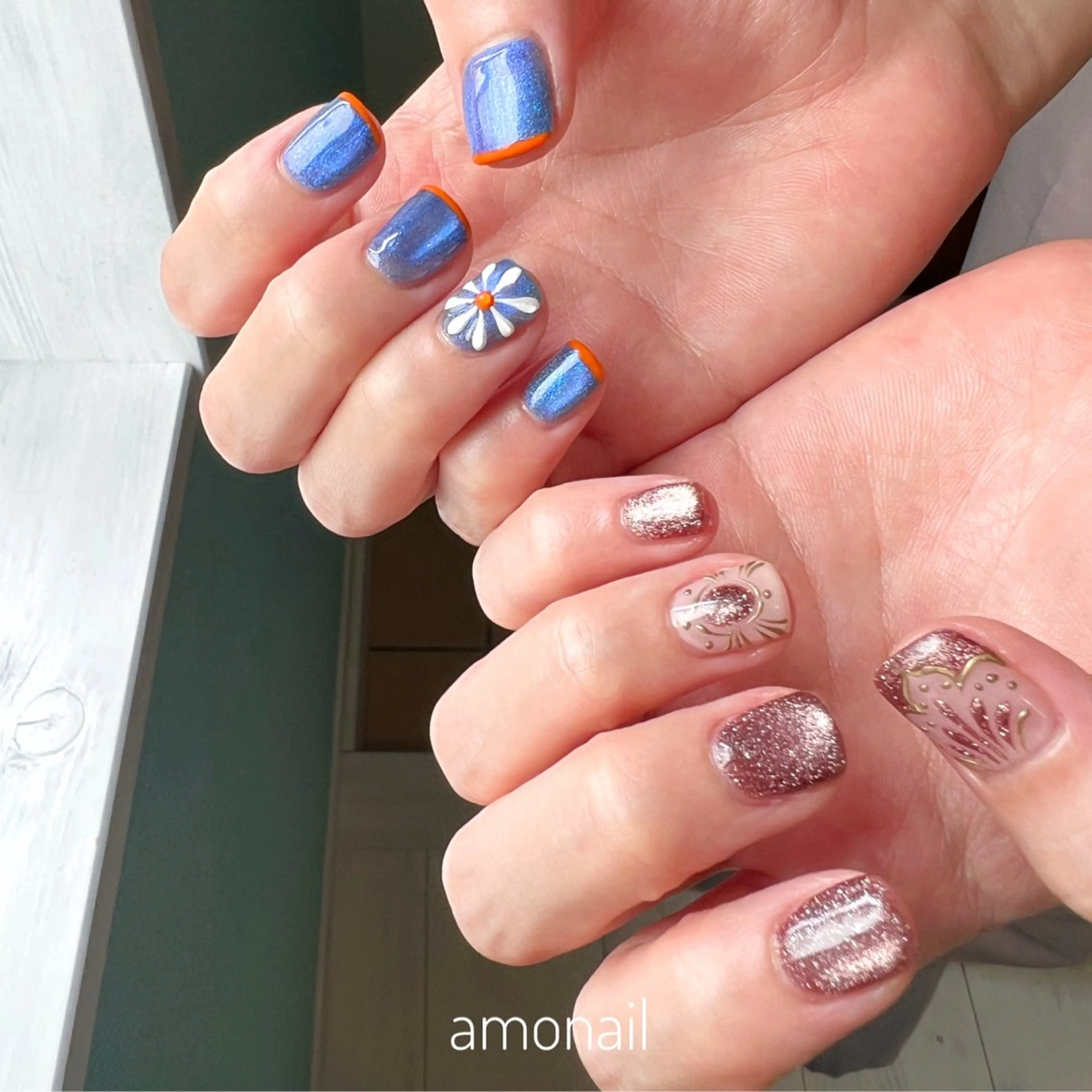 ネイル グリーン ハンドネイル 唐笠 祥子のその他イメージ