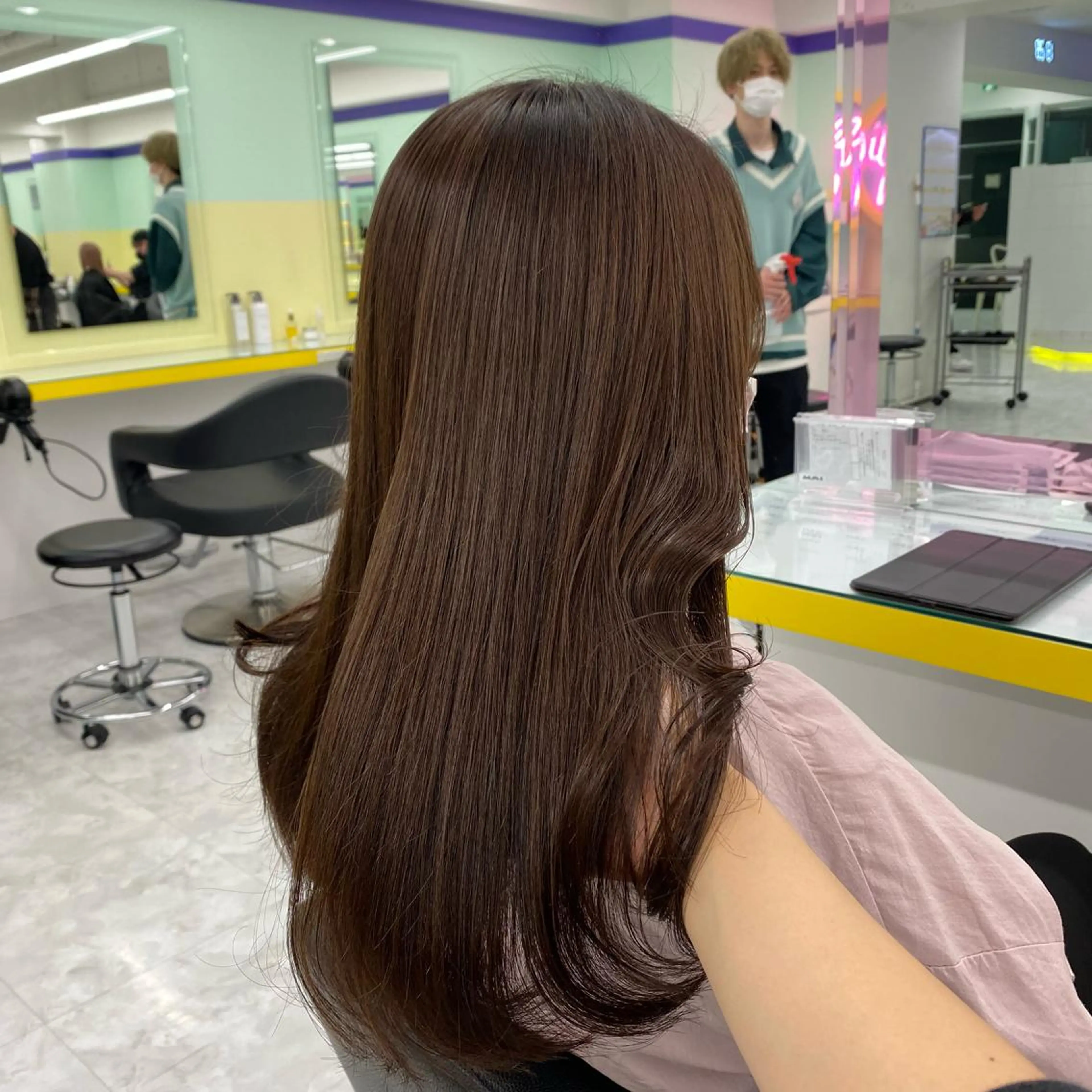 セミロング カラー ヘアアレンジ GOTODAY shair salon 横浜mare店所属・透明感抜群カラー mai🍑♡のヘアスタイル