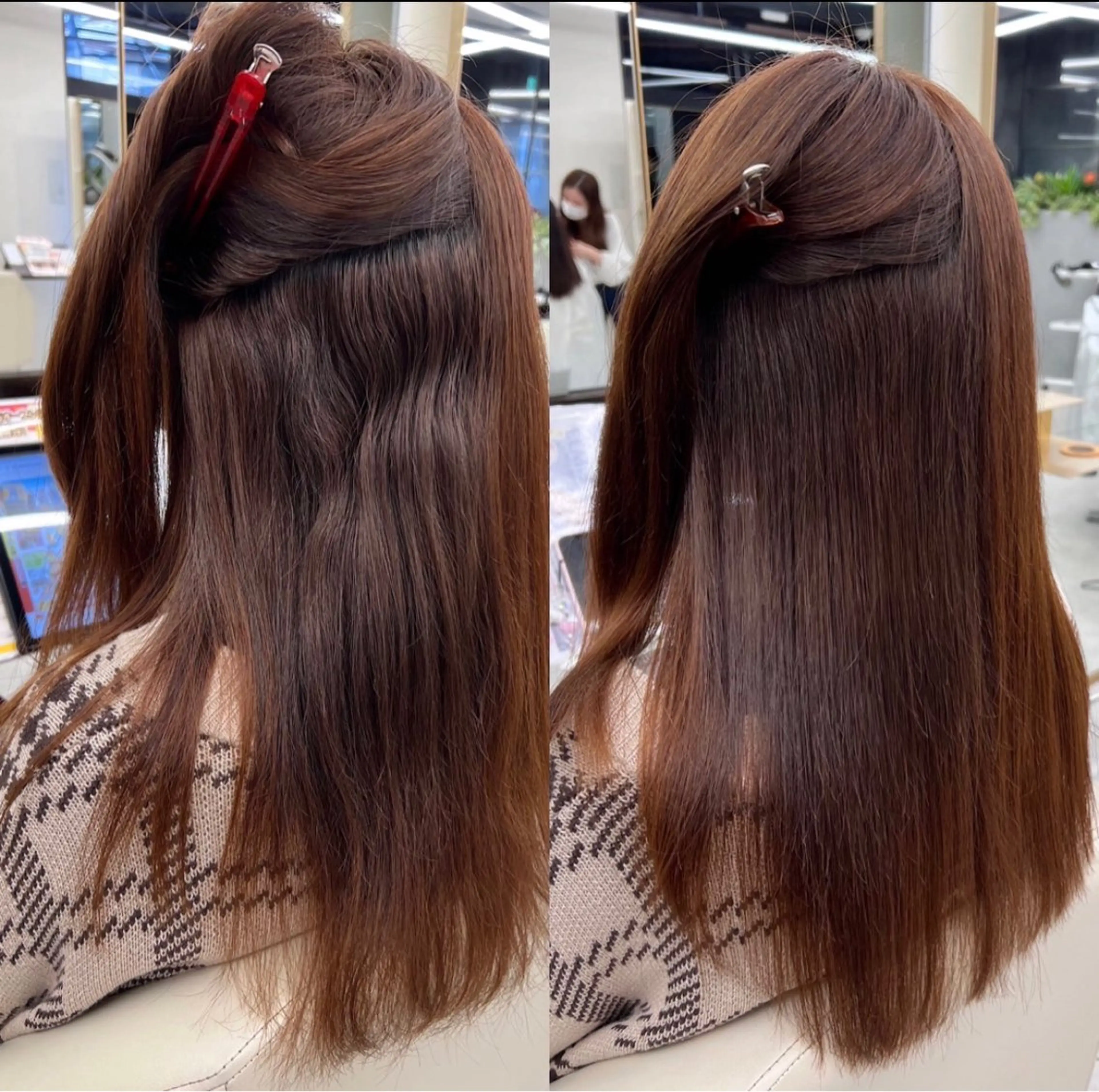 セミロング 髪質改善 縮毛矯正 酸性ストレート 縮毛矯正 ORO所属・梶 久菜乃のヘアスタイル