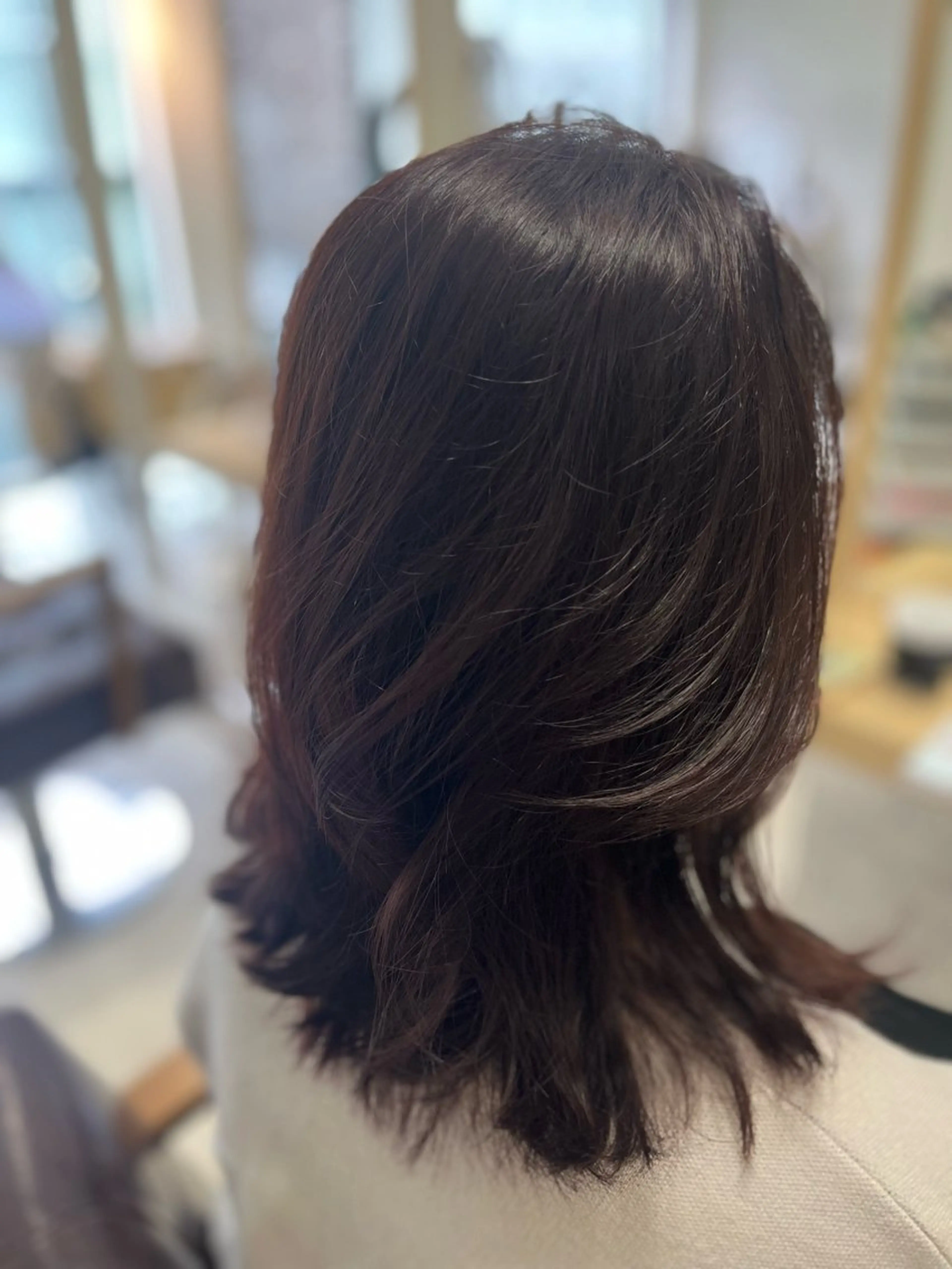 セミロング カラー ブラウンカラー イルミナカラー ピンクカラー ピンクブラウン くびれヘア nica   hair所属・nicahair maiのヘアスタイル