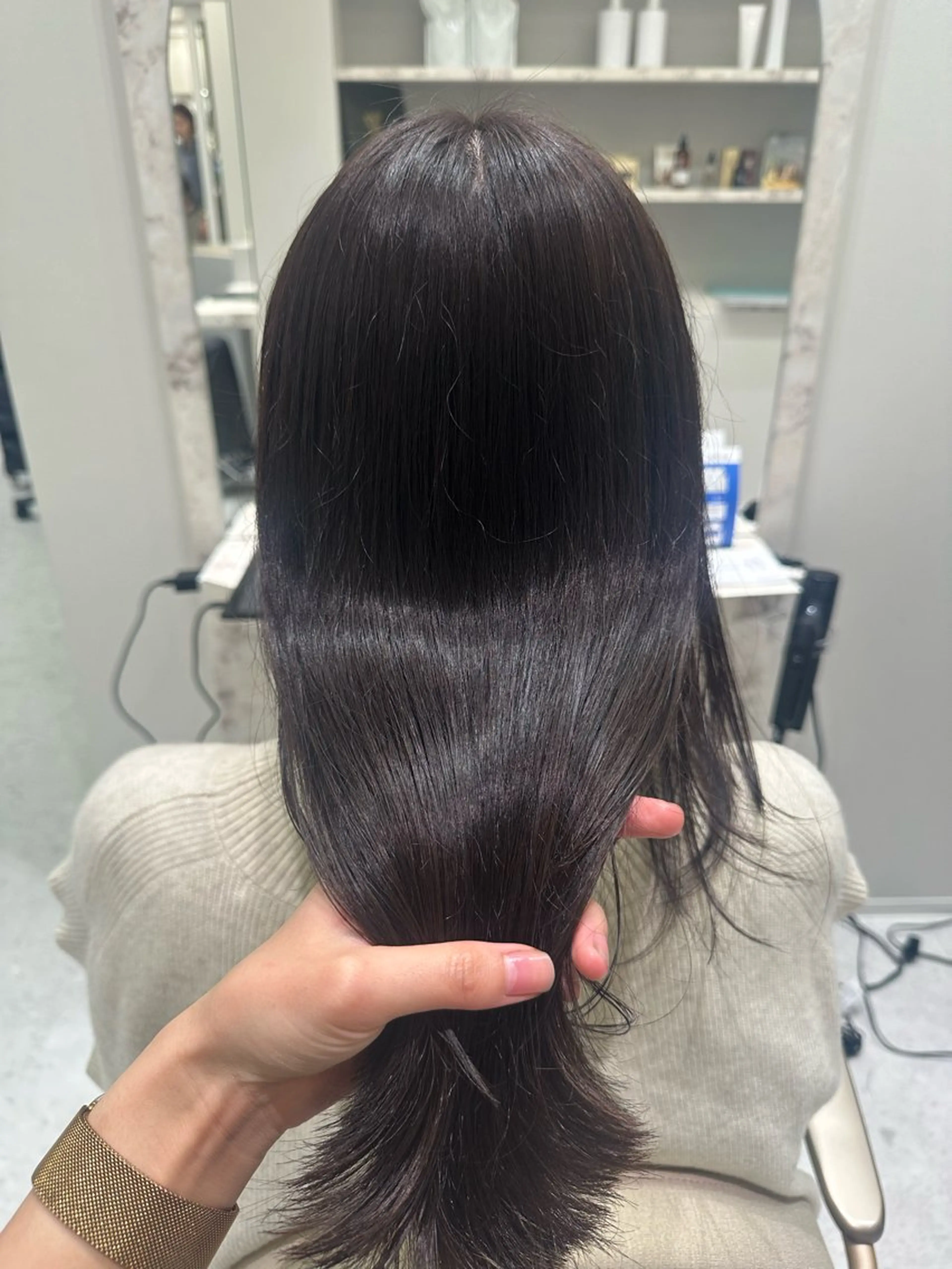 ロング カラー カット ヘアカラー トリートメント 韓国レイヤー✨ yasuko銀座のヘアスタイル