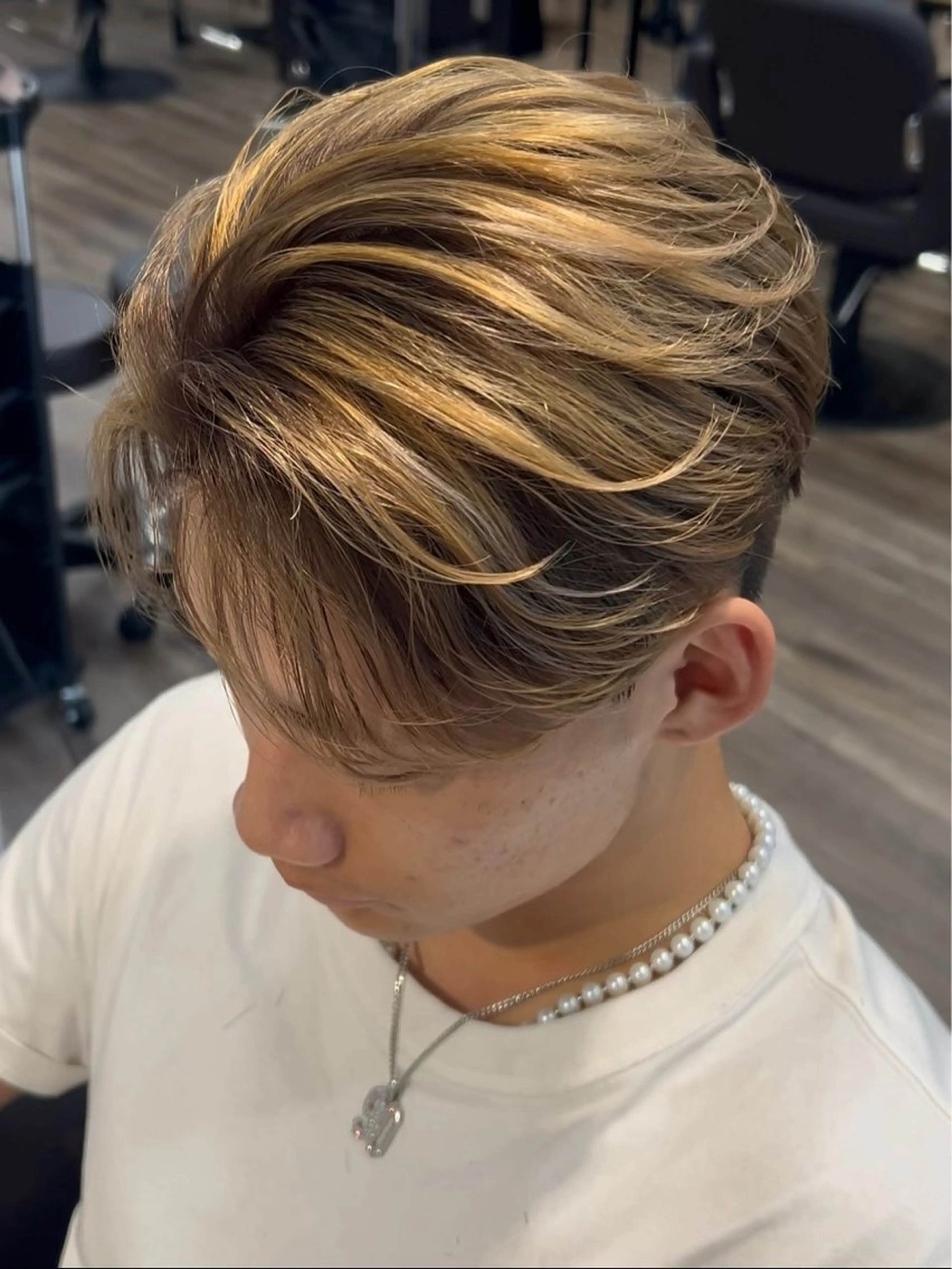 メンズ センターパート メンズ韓国風 マッシュ メンズパーマ 刈り上げ カット ヘアカラー 船橋🪡 キチ/RITSUのヘアスタイル