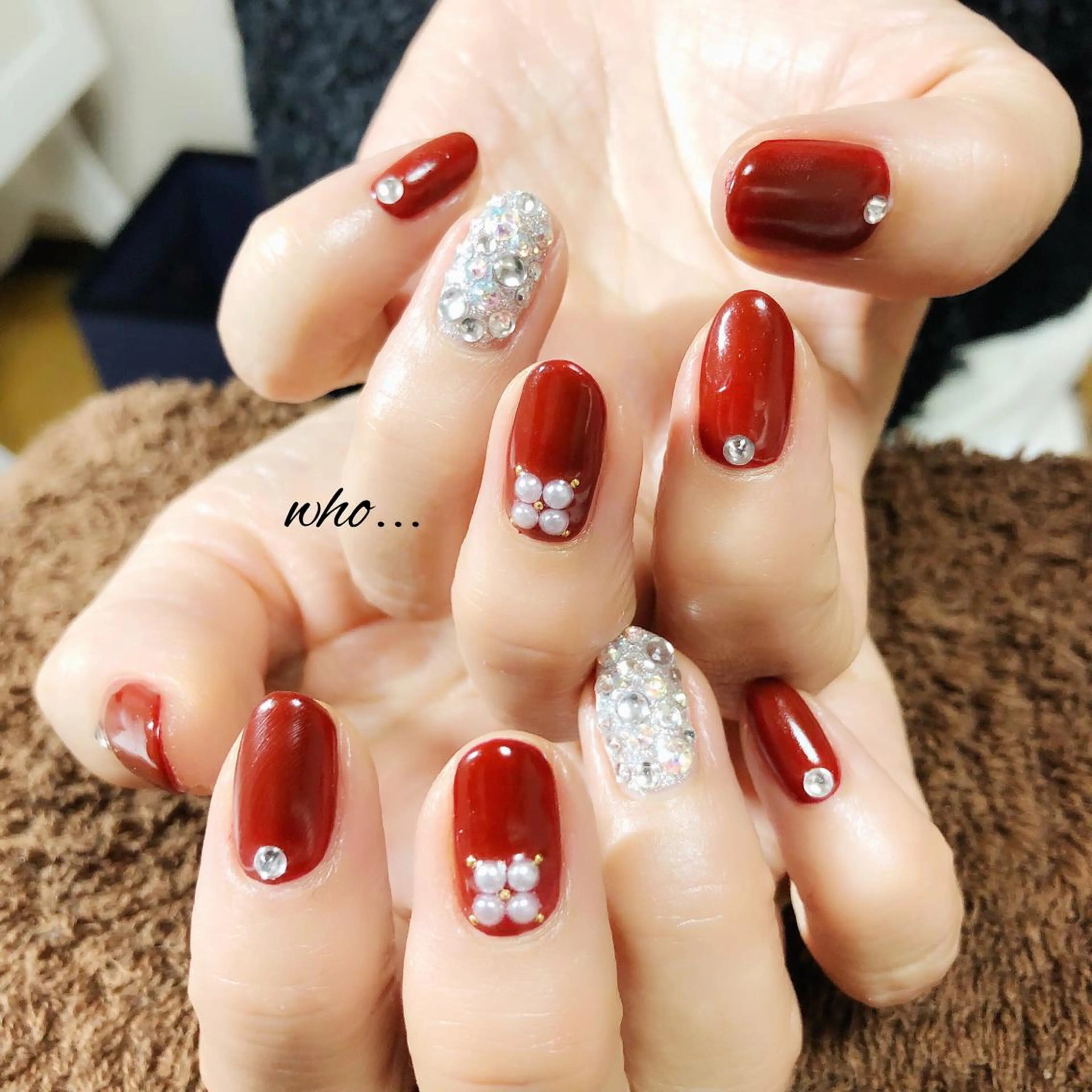 ネイル ワンカラーネイル ストーンネイル NailSalon who...所属・n. fumikoのネイルデザイン