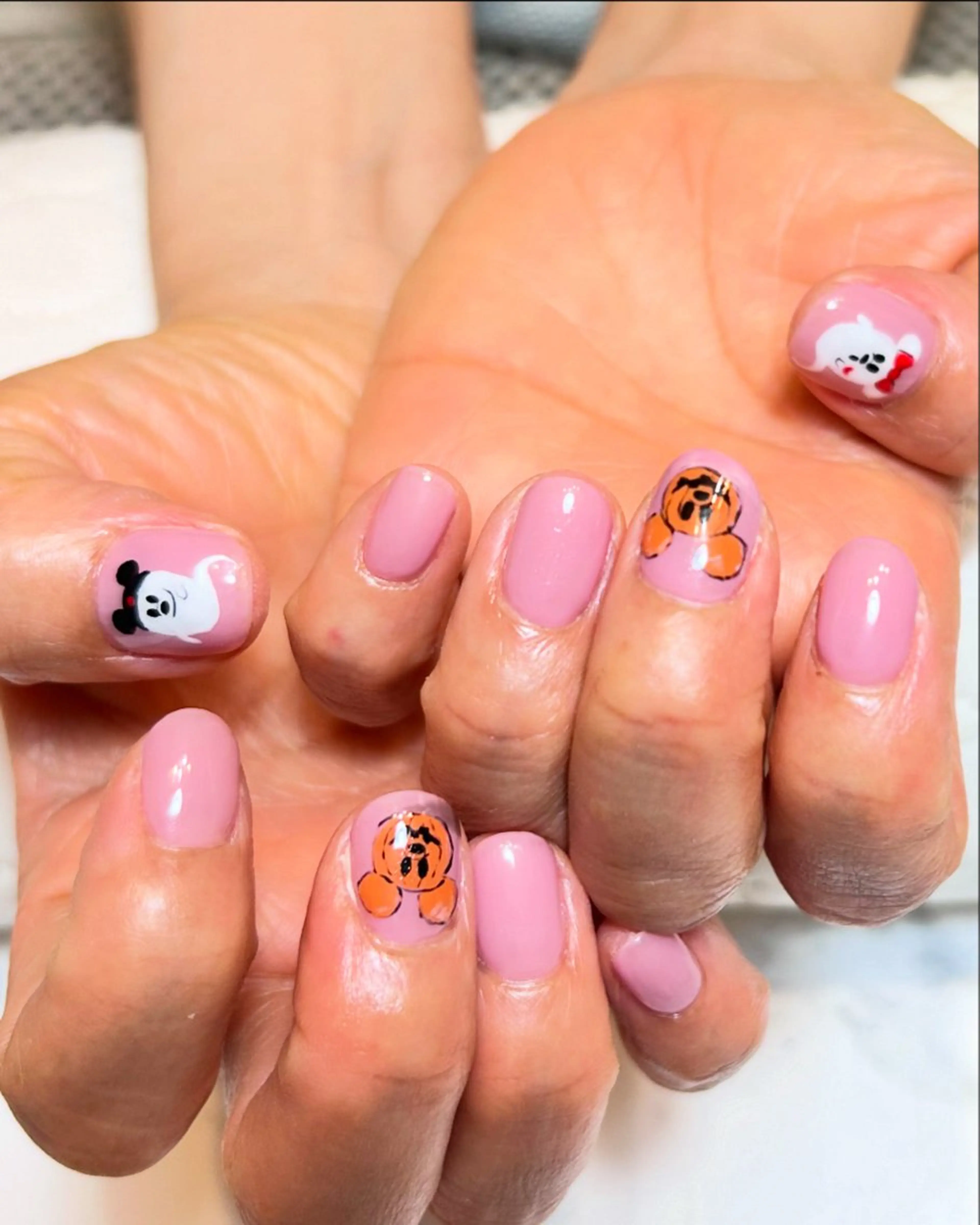 ネイル アートネイル ジェルネイル ハロウィン ロングネイル ショートネイル プライベートサロン マニフィークのネイルデザイン